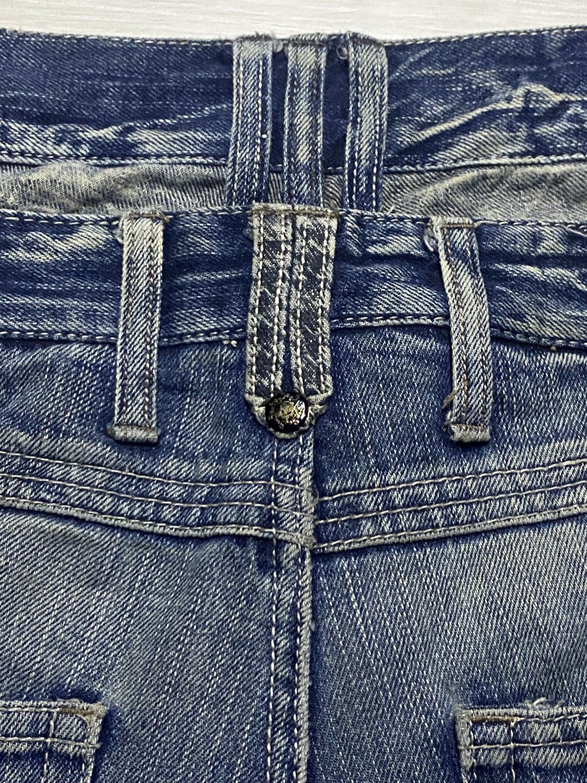 If Six Was Nine Blow By Blue Skull Button Denim Underground Japan Brand Rare Size US 32 / EU 48 - 11 Thumbnail