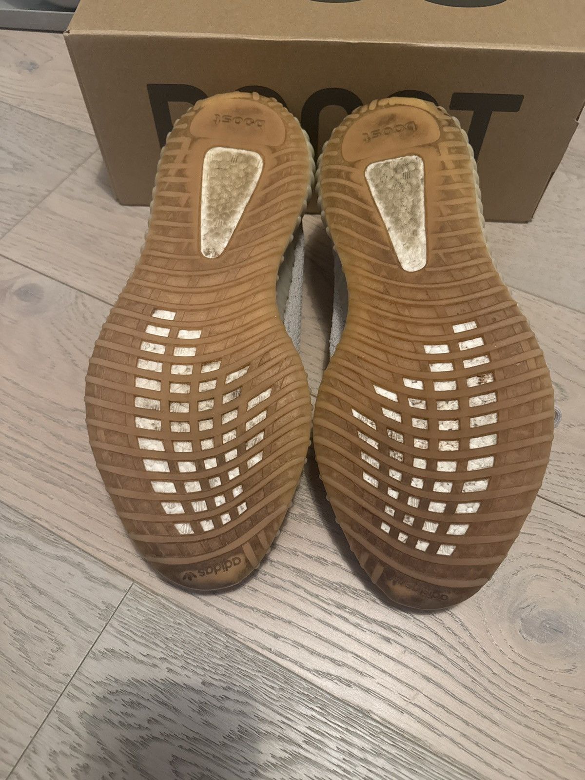 Adidas YEEZY BOOST 350 V2 F99710 SESAME Size US 13 / EU 46 - 5 Thumbnail