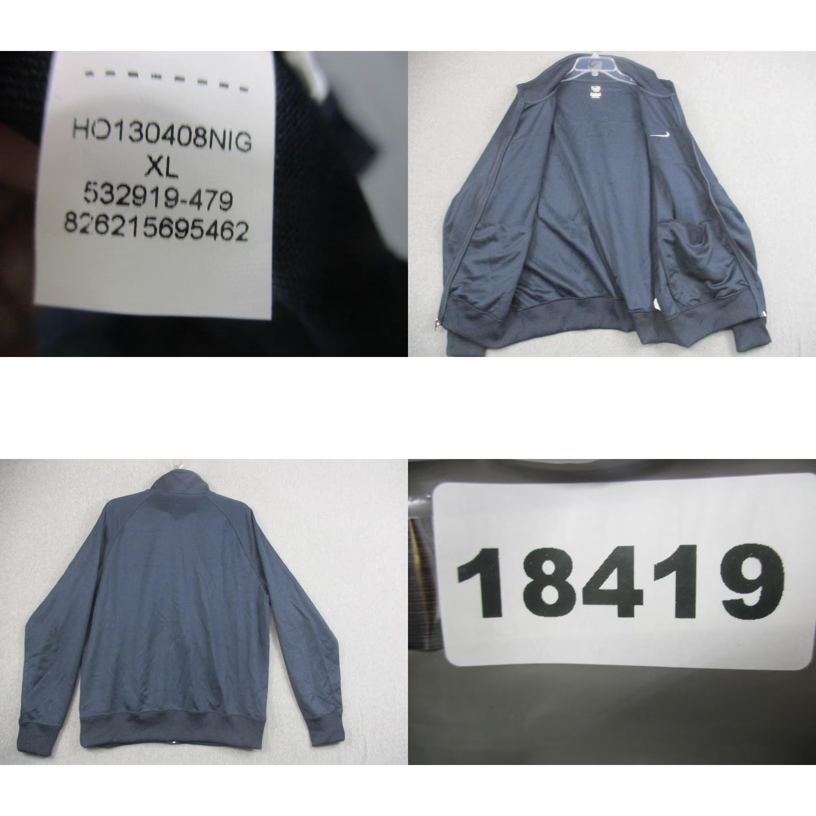 Nike Nike Jacket Mens XL Navy White Athletic Dept Track Full Zip Swoosh 532919-479 Size US XL / EU 56 / 4 - 8 Thumbnail