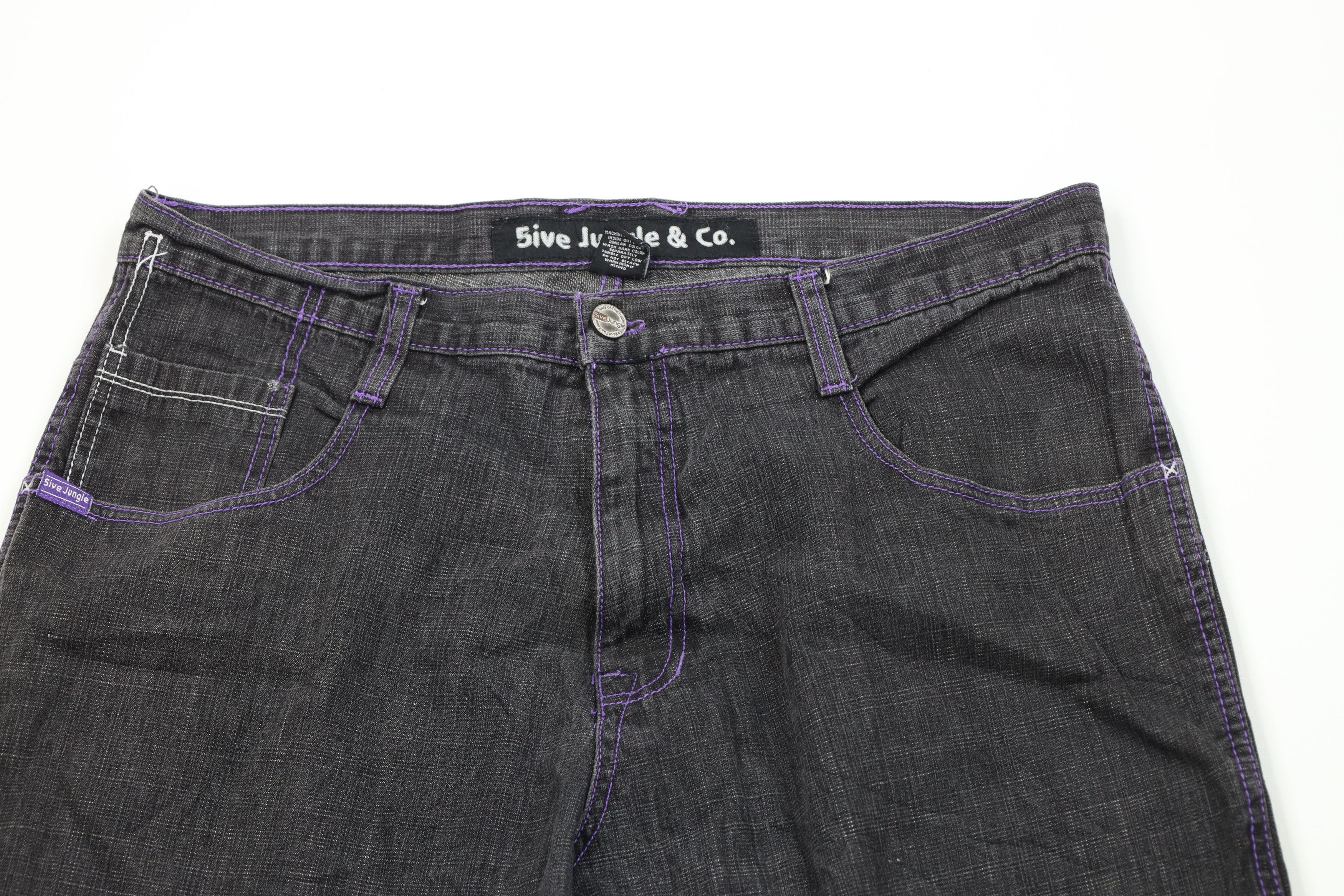 Vintage AS IS Vintage Y2K 5ive Jungle Baggy Hip Hop Wide Leg Jeans Size US 40 / EU 56 - 2 Thumbnail