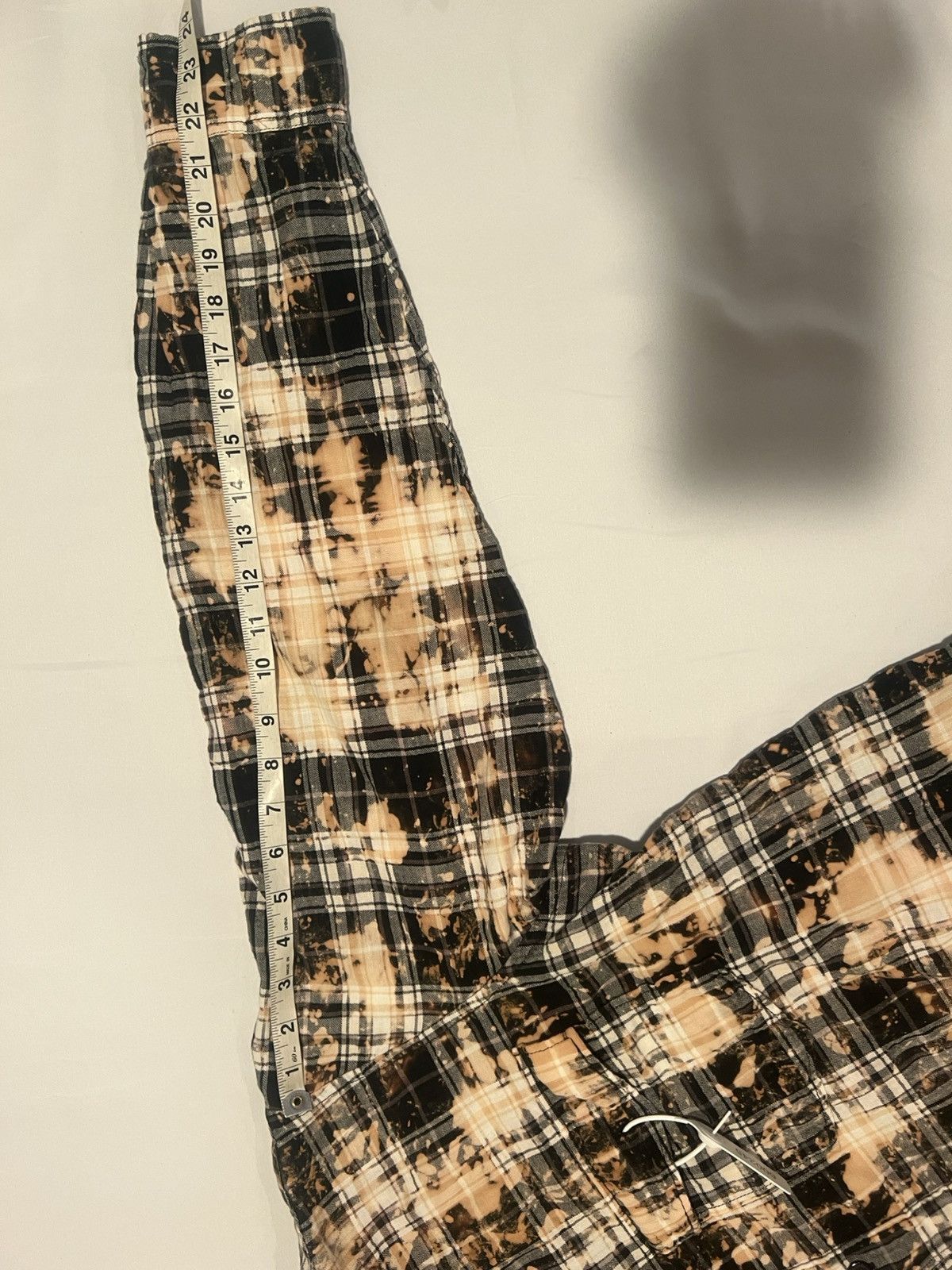 Saint Laurent Hedi Slimane men's bleached flannel L