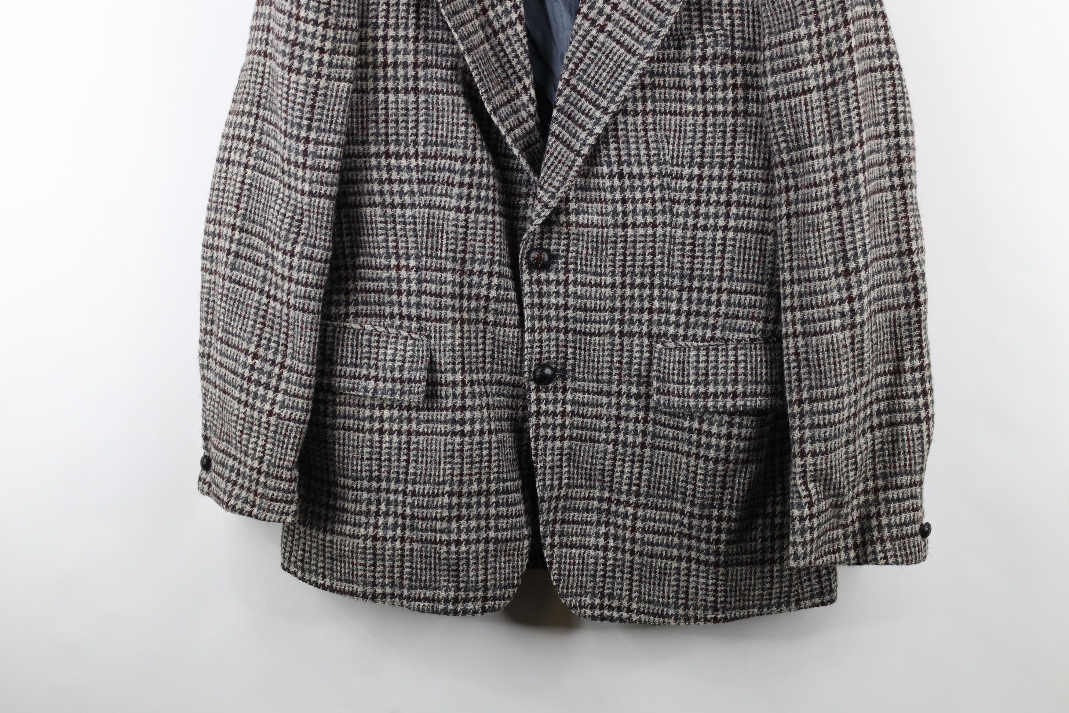 Vintage Vintage 70s Rockabilly Tweed Houndstooth Sport Coat Jacket Size US XL / EU 56 / 4 - 3 Thumbnail