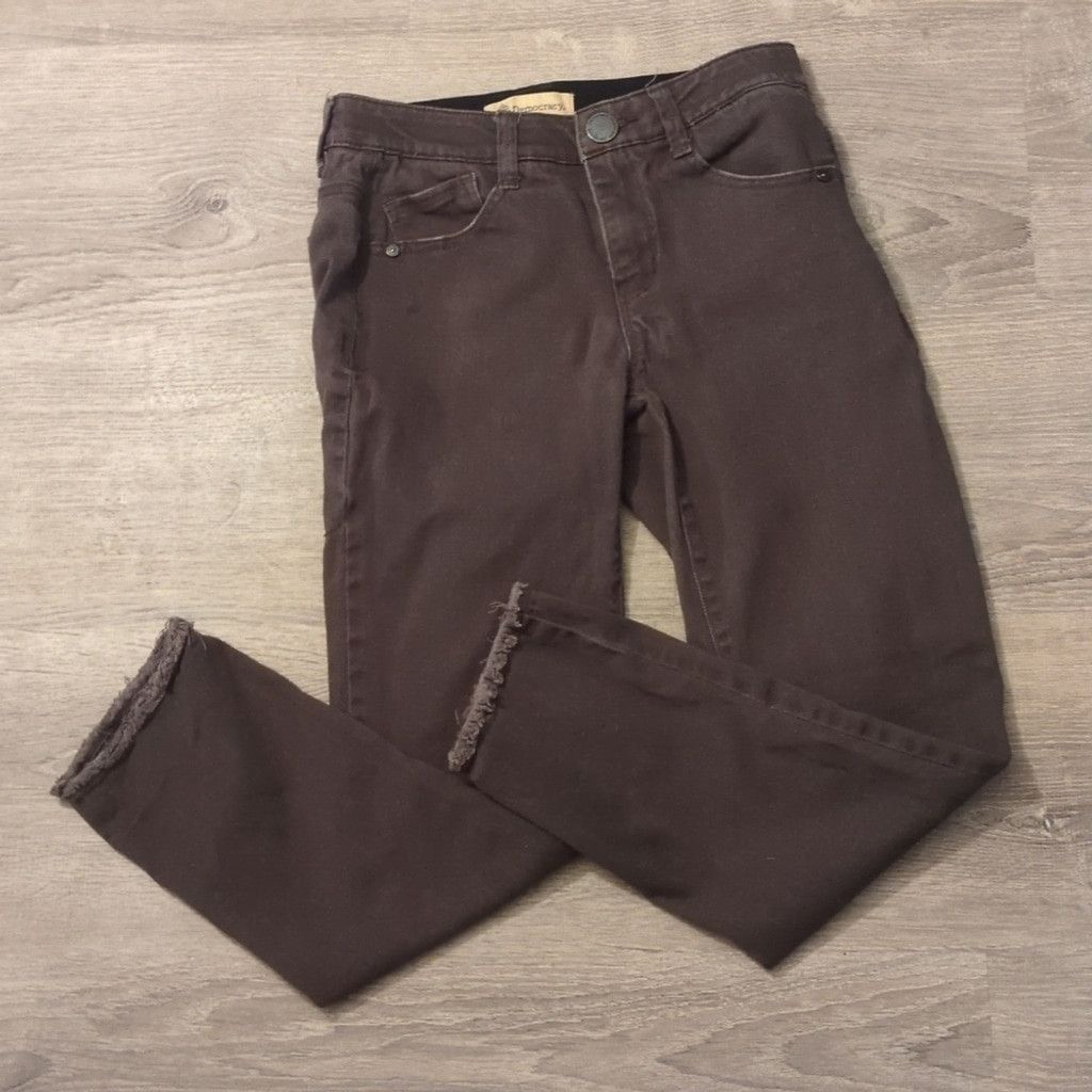 Other Democracy grayish black fringe jeans size 2 Size 26" / US 2 / IT 38 - 1 Thumbnail