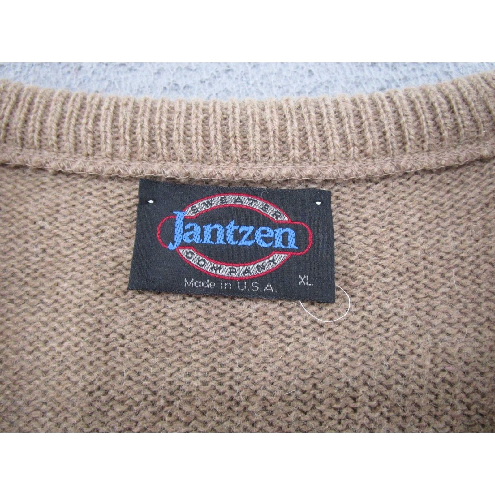Jantzen VINTAGE Jantzen Sweater Vest Shirt XL Brown Wool Knit 90s Golf Mens Accessories Button V-Neck Autumn Winter Fall Spring USA Made Size US XL / EU 56 / 4 - 2 Thumbnail