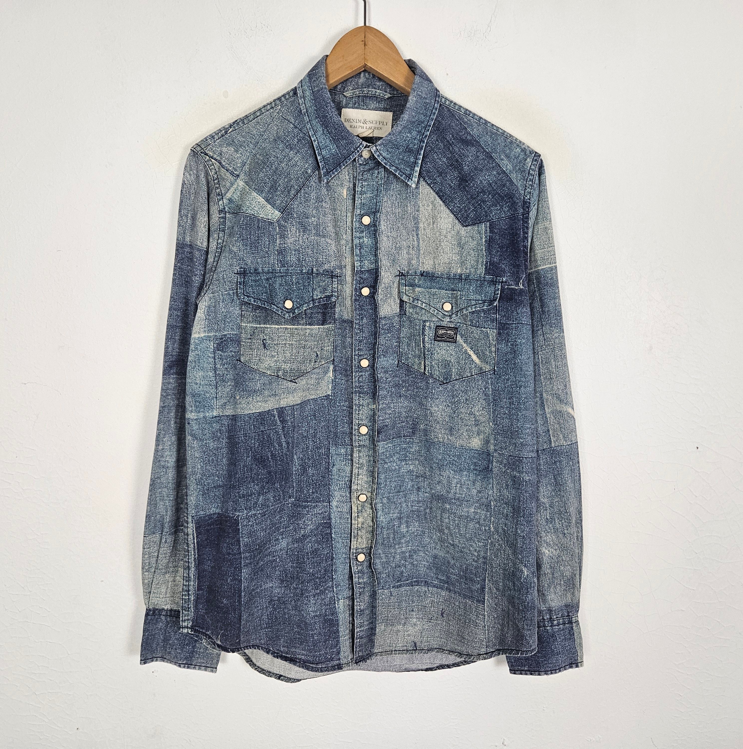 Polo Denim & Supply ラガーシャツ M Polo Ralph Lauren LA28 Olympic Denim Western Shirt