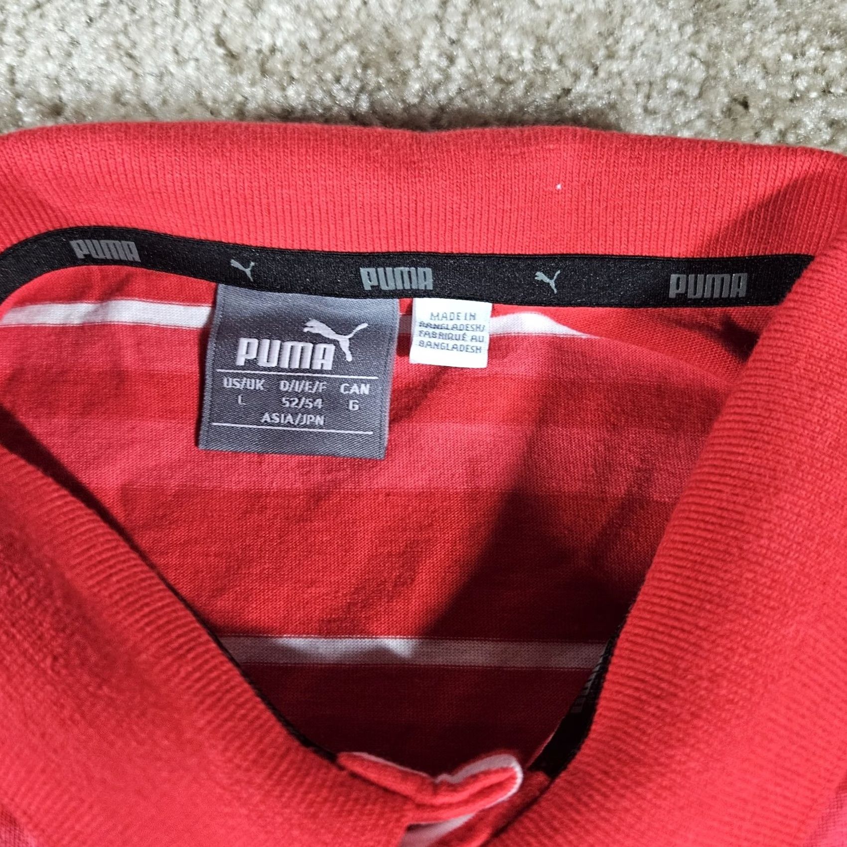 Puma Puma Polo Shirt Mens Large Red Striped Short Sleeve Golf Size US L / EU 52-54 / 3 - 3 Thumbnail