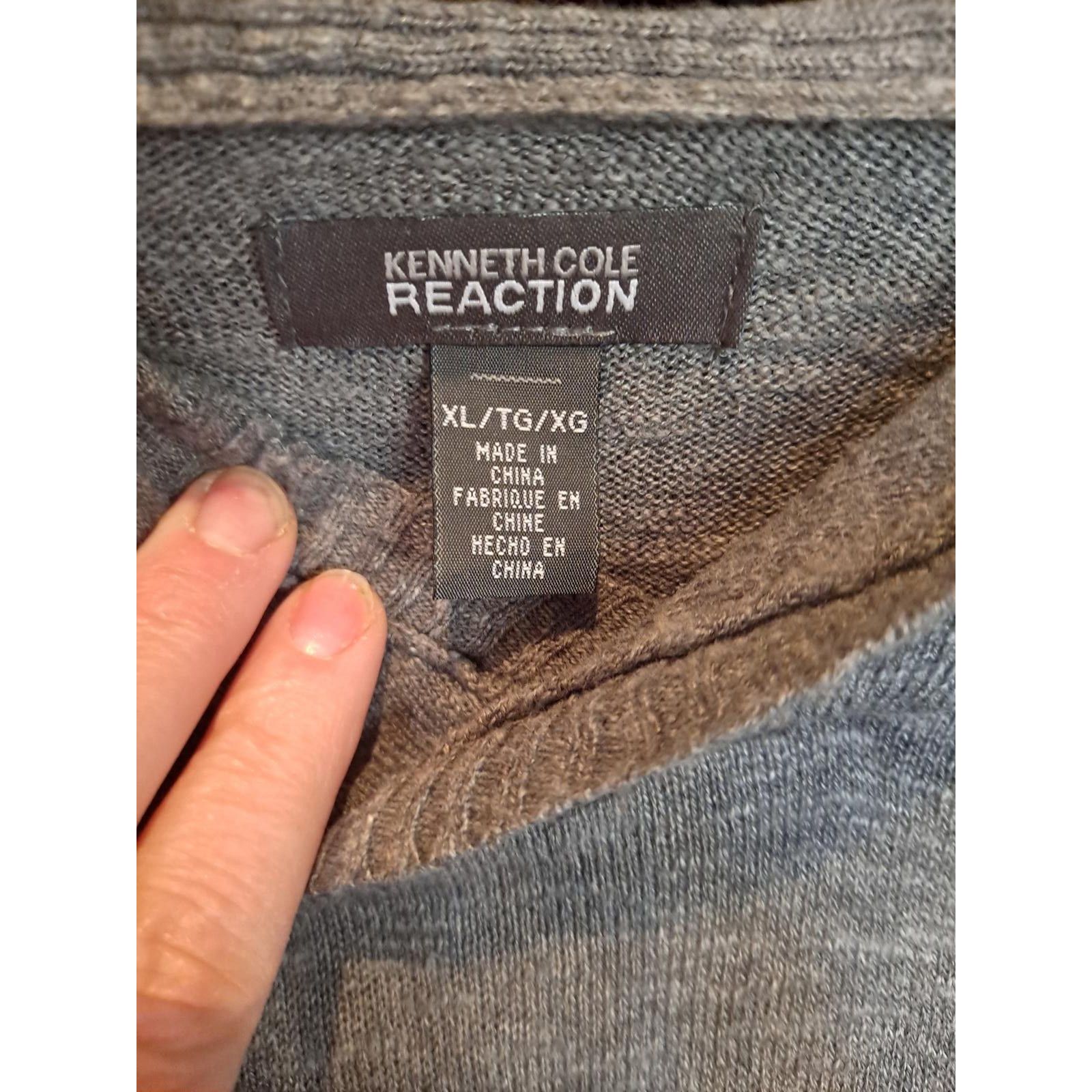 Other Kenneth Cole Reaction Hooded Gray Sweater Size XL Size US XL / EU 56 / 4 - 2 Thumbnail