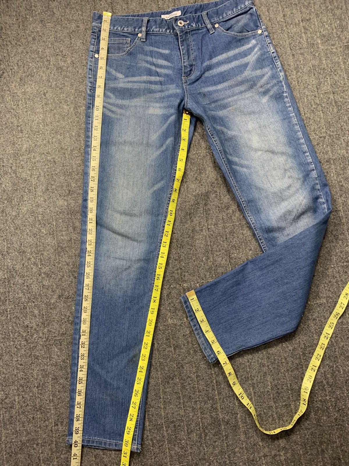 Japanese Brand Avail Avant Garde Indigo Denim Jeans Straight Cut Size US 32 / EU 48 - 11 Thumbnail