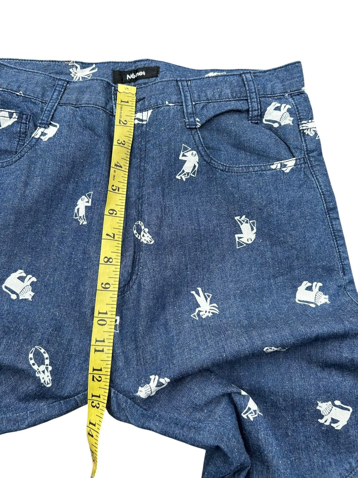 Ne-Net Nenet Issey Miyake Japanese Indigo Dye Full Print Pants Size US 31 - 16 Thumbnail