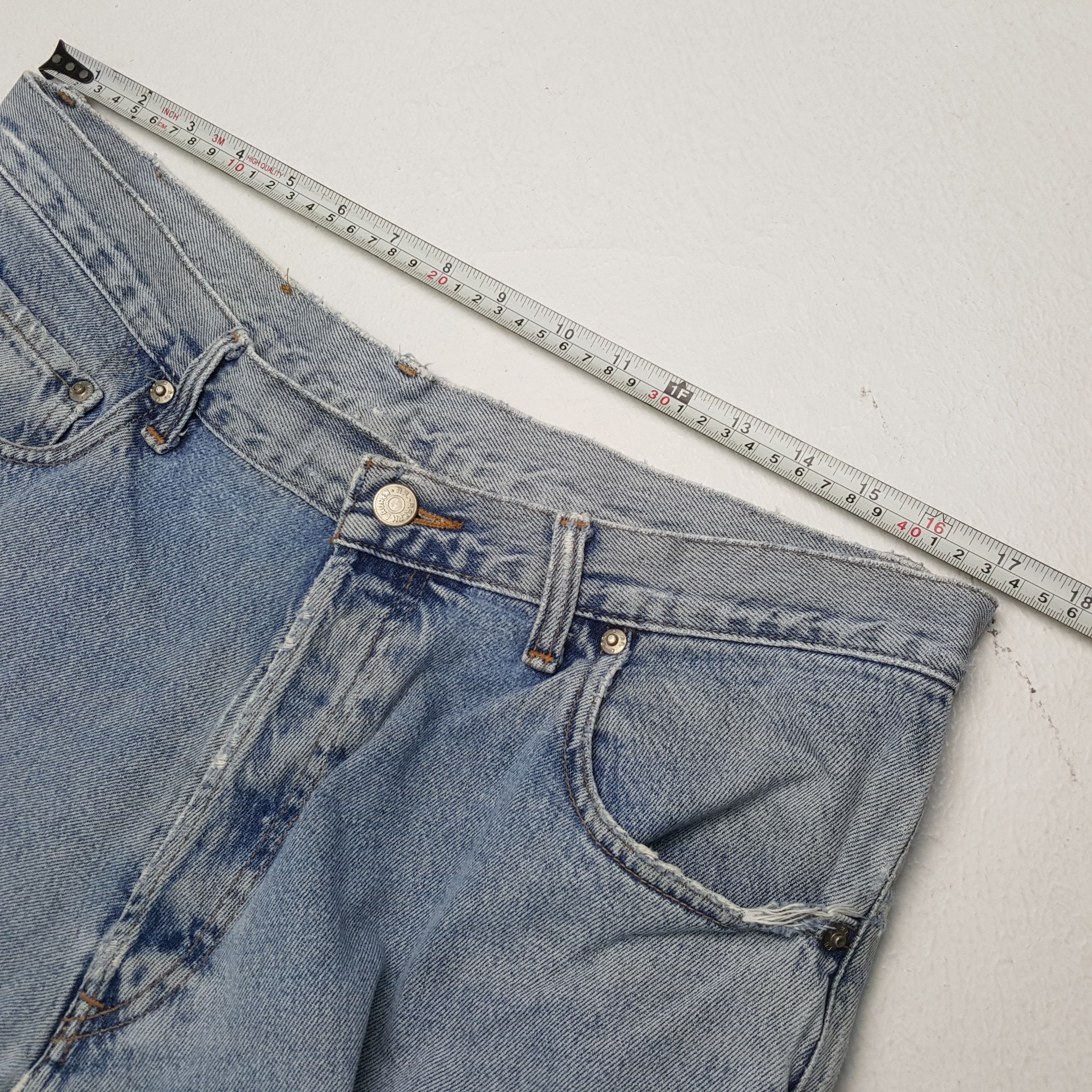 RRL Ralph Lauren × Ralph Lauren × Vintage RRL RALPH LAUREN Fashion Rock Style Distressed Jeans Size US 34 / EU 50 - 7 Thumbnail