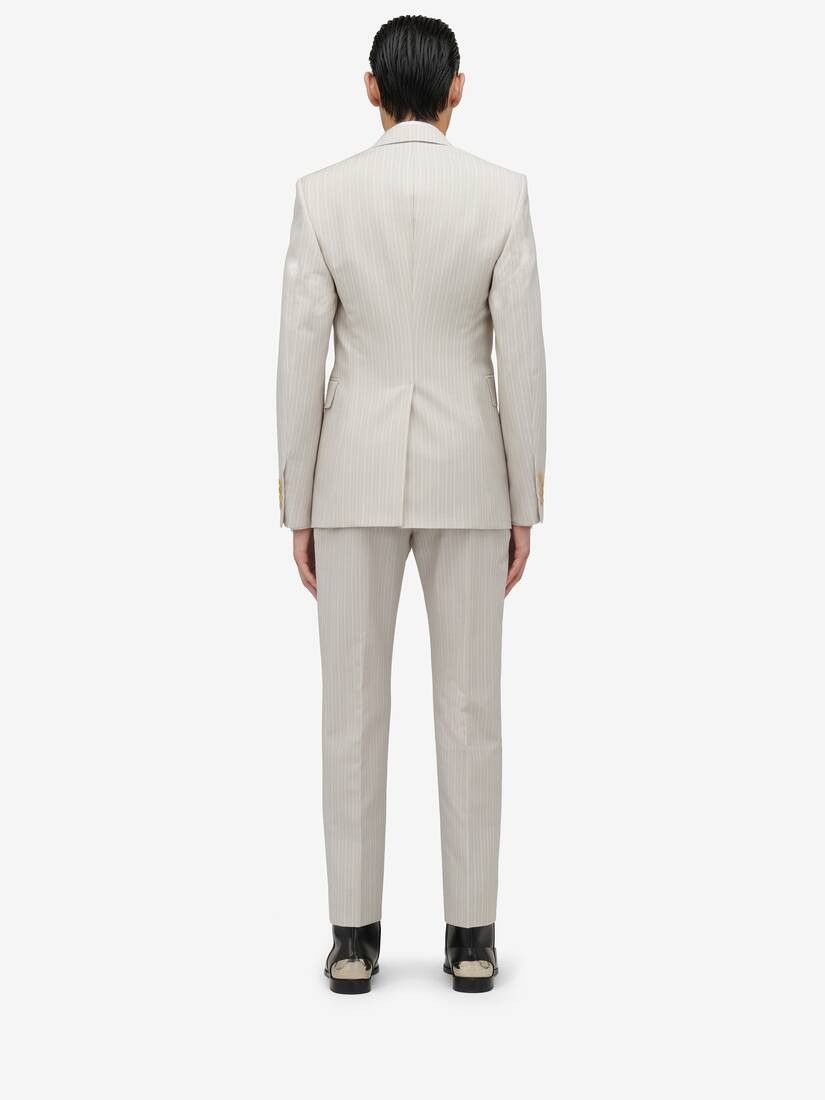 Alexander McQueen o1w1db10725 Neat Shoulder Single-Breasted Jacket in Ice Grey Size US L / EU 52-54 / 3 - 4 Thumbnail