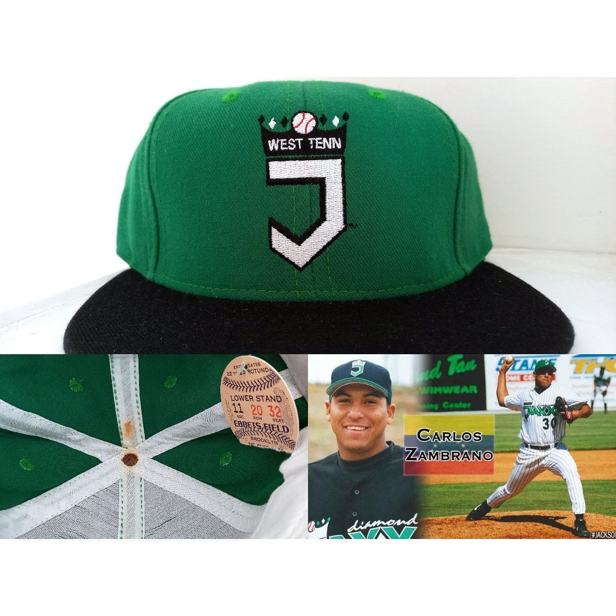 Ebbets Field Flannels × MLB West Tenn Diamond Jaxx 1998 Cubs cap 7 1/4 Ebbets MiLB NWT Size ONE SIZE - 1 Thumbnail
