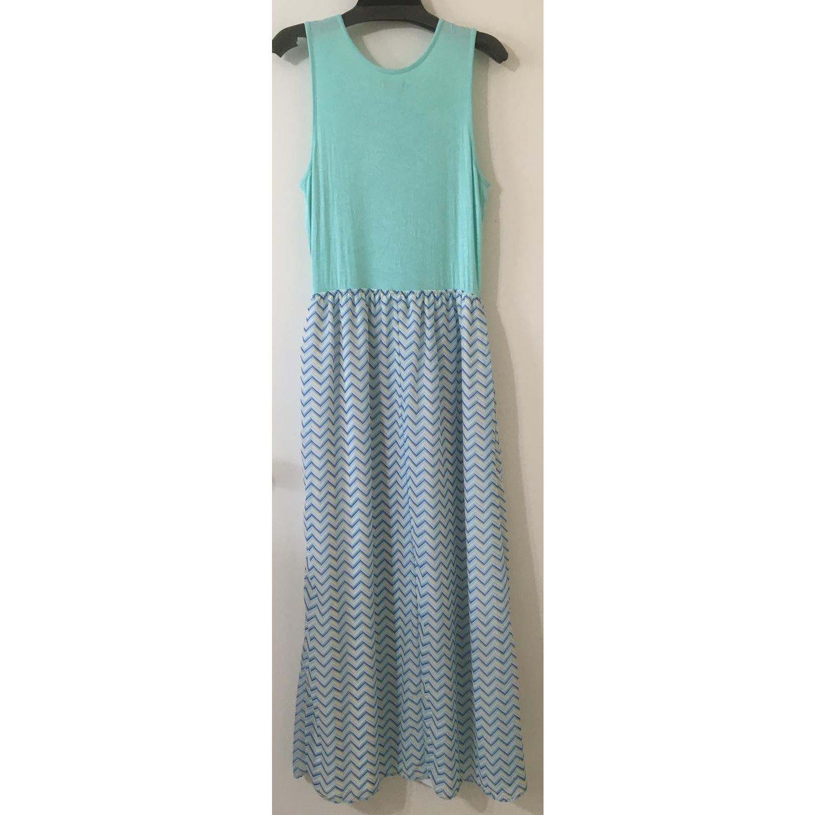 Other C Label Medium Sleeveless Maxi Dress Chevron Pattern Bottom Size M / US 6-8 / IT 42-44 - 3 Thumbnail