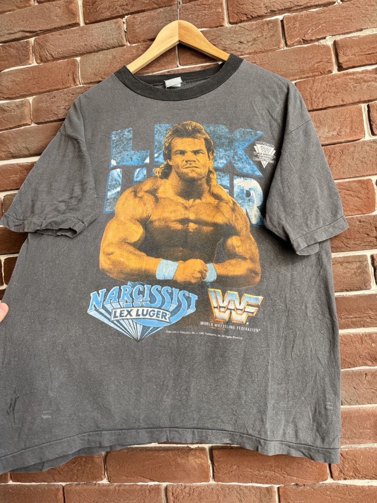 Vintage 1992 Lex Luger Vintage 90s Rare Wrestling Tee WWF WWE Size US L / EU 52-54 / 3 - 2 Thumbnail