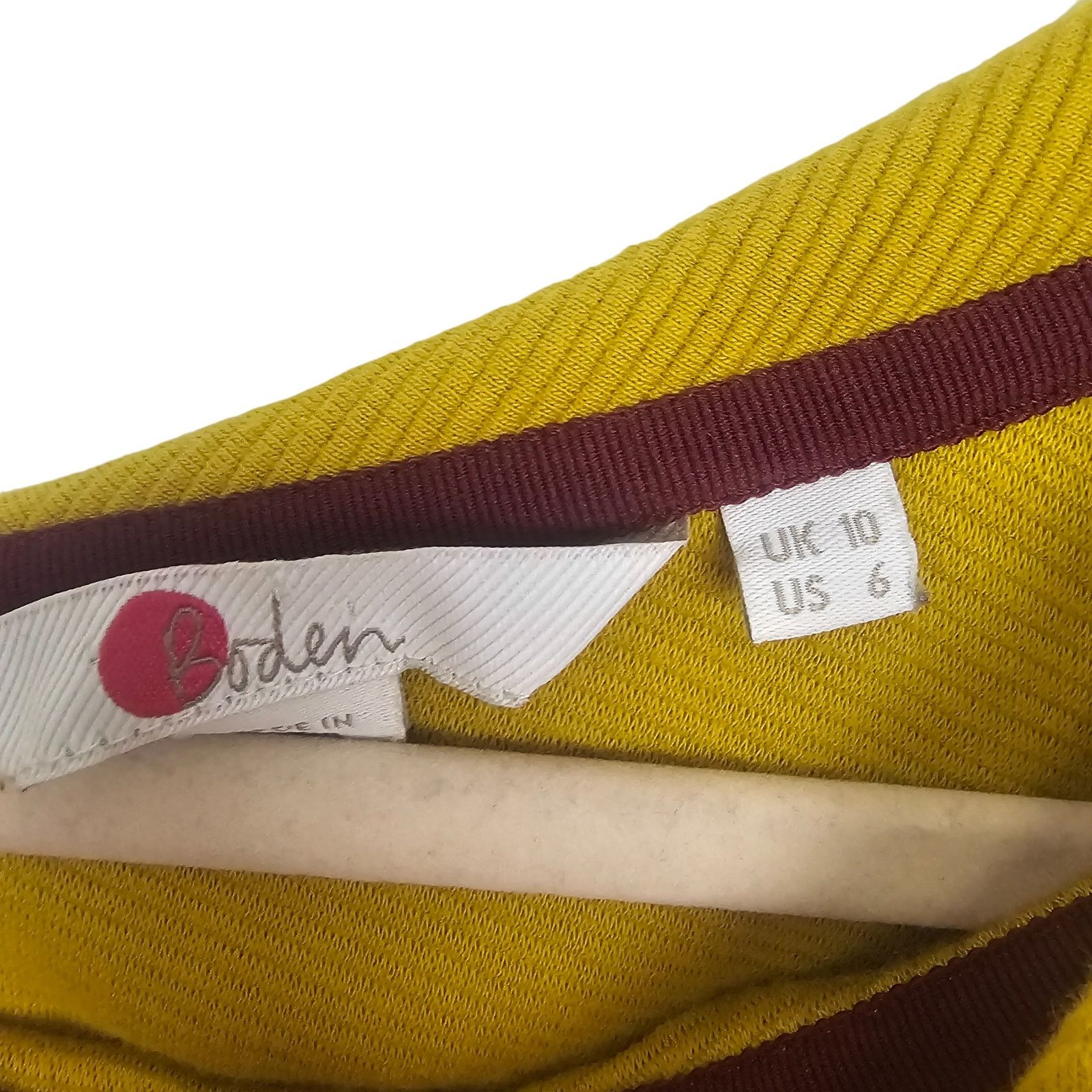Boden Boden Womens Sarah Ottoman Knit Top 6 Mustard Preppy Classic Size M / US 6-8 / IT 42-44 - 7 Thumbnail