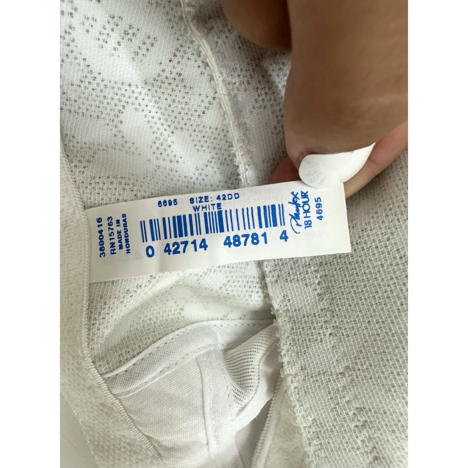 Vintage Playtex 18 Hour Womens Bra 42DD White Front Clasp Wirefree 4695 Size ONE SIZE - 4 Thumbnail