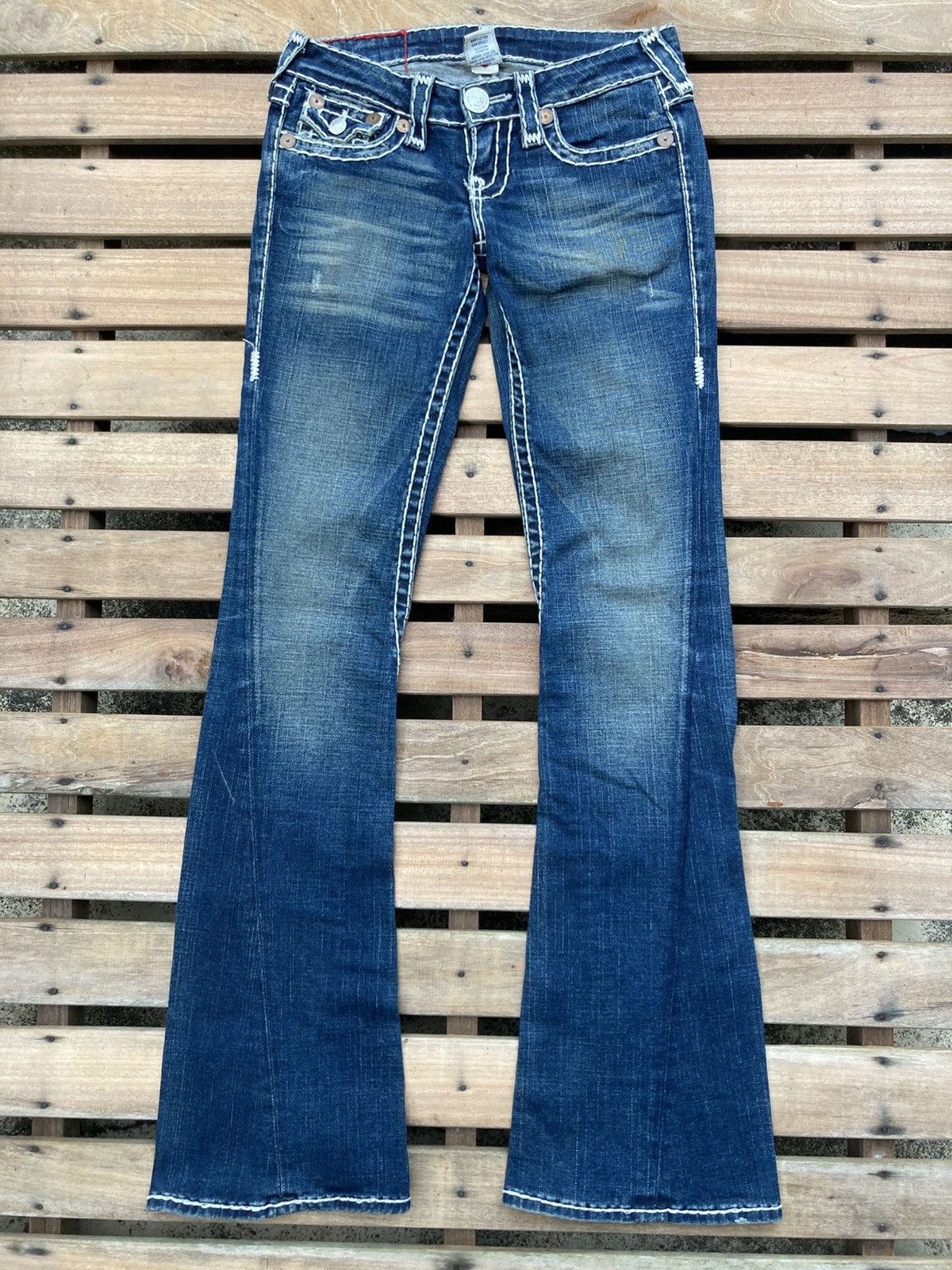 True Religion Y2K True Religion Flare Blue Jeans Size 28" / US 6 / IT 42 - 2 Thumbnail