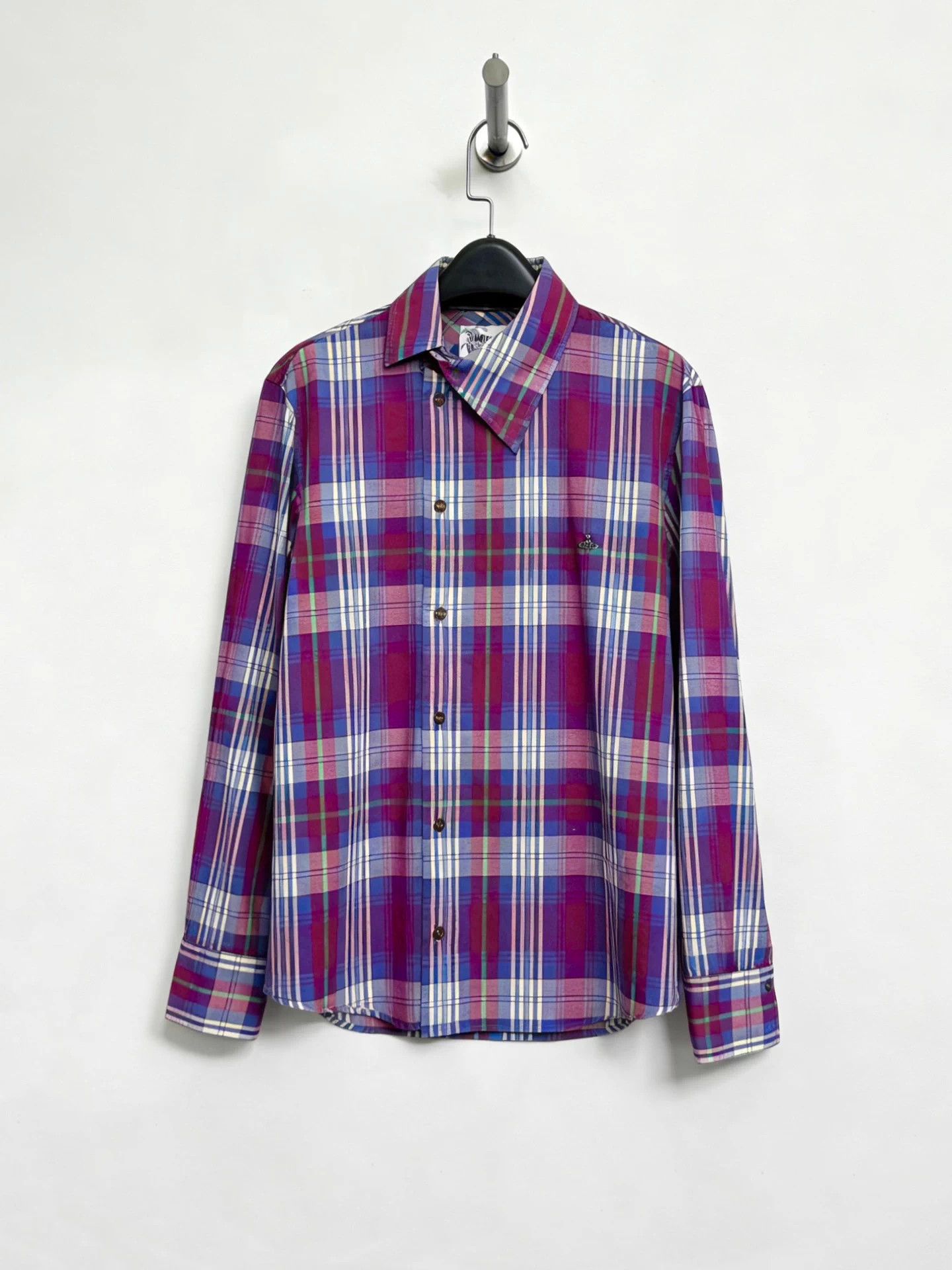 Vivienne Westwood Vivienne Westwood Men's Asym Placket Odd Check Shirt 48 Size US M / EU 48-50 / 2 - 1 Thumbnail