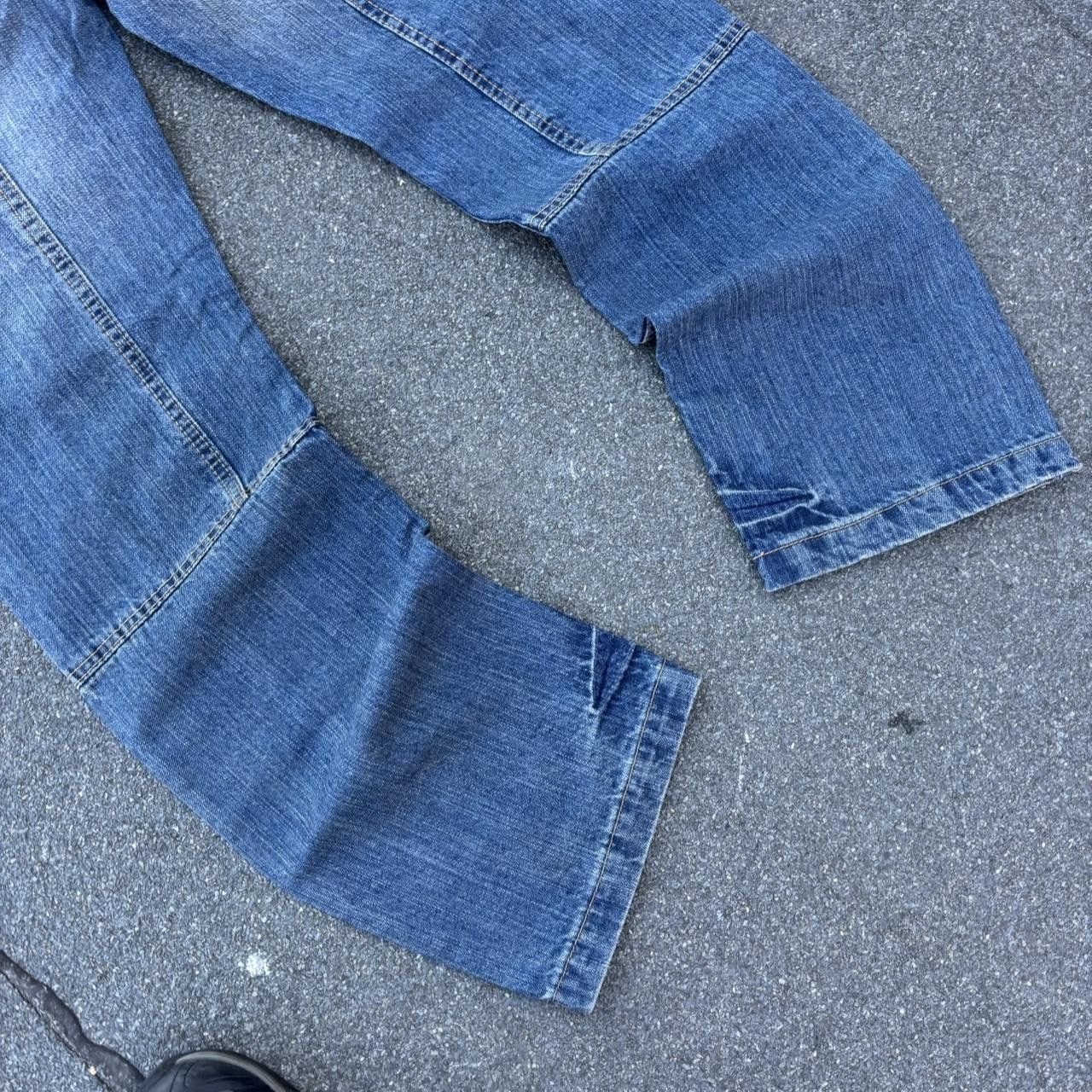 Japanese Brand × Vintage Vintage y2k 90s embroidered zipper details acid wash jeans Size US 33 - 8 Thumbnail