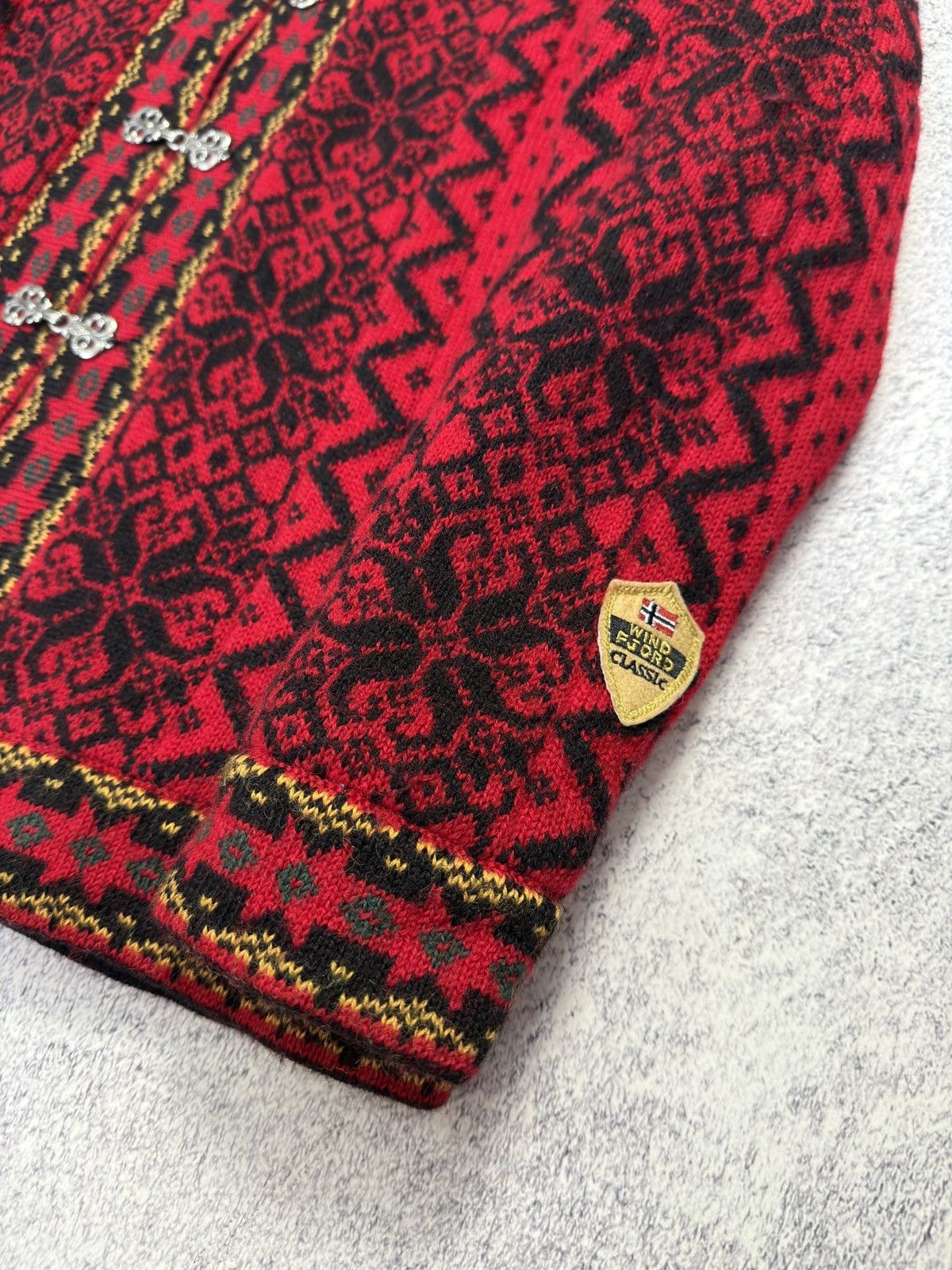 Dale Of Norway Vintage Windfjord Norway Pure Wool Nordic Cardigan Red Size US XL / EU 56 / 4 - 4 Thumbnail