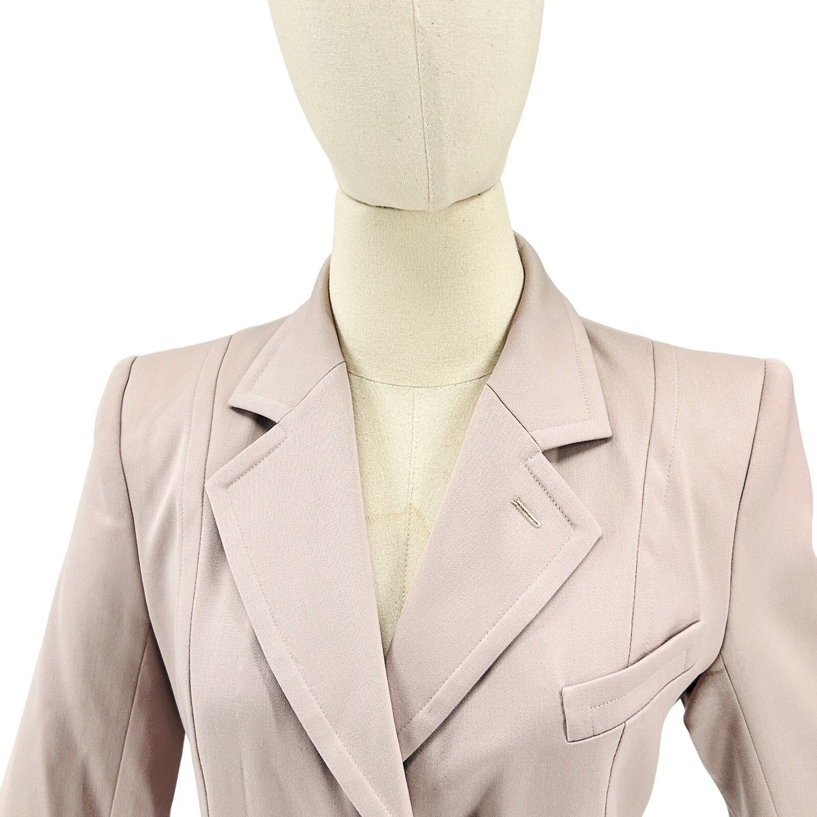 Yves Saint Laurent Vintage 90s Mauve Wool Blazer Trouser Power Suit Size S / US 4 / IT 40 - 2 Thumbnail