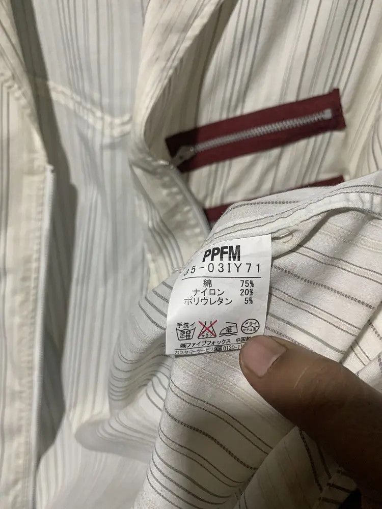 PPFM PPFM striped front slit zipper pocket classic shirt Size US L / EU 52-54 / 3 - 8 Thumbnail