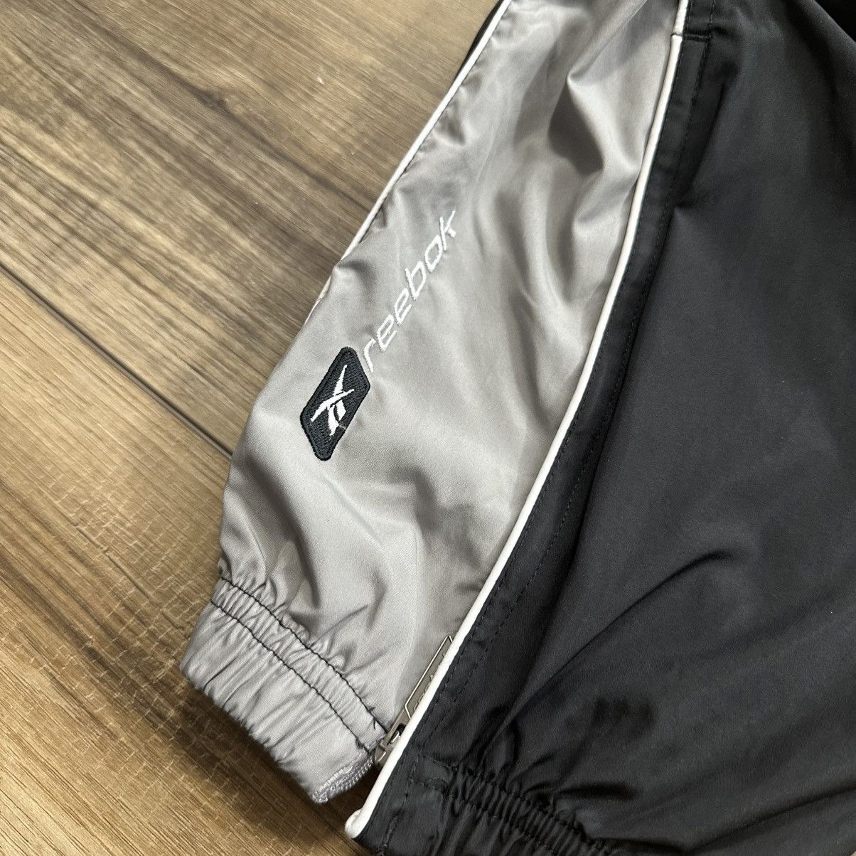 Reebok Vintage 90s Reebok Black and Grey Striped Track Pants Size US 30 / EU 46 - 5 Thumbnail