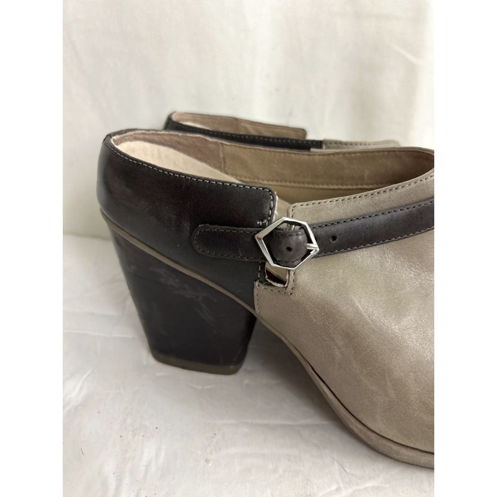 Dansko Dansko Malissa Leather Women's Mule Bootie Slip On Casual High Heel Stone Burnished Calf 40 US 9.5-10 Womens Medium Width Leather Breathable Cushioned Size ONE SIZE - 4 Thumbnail