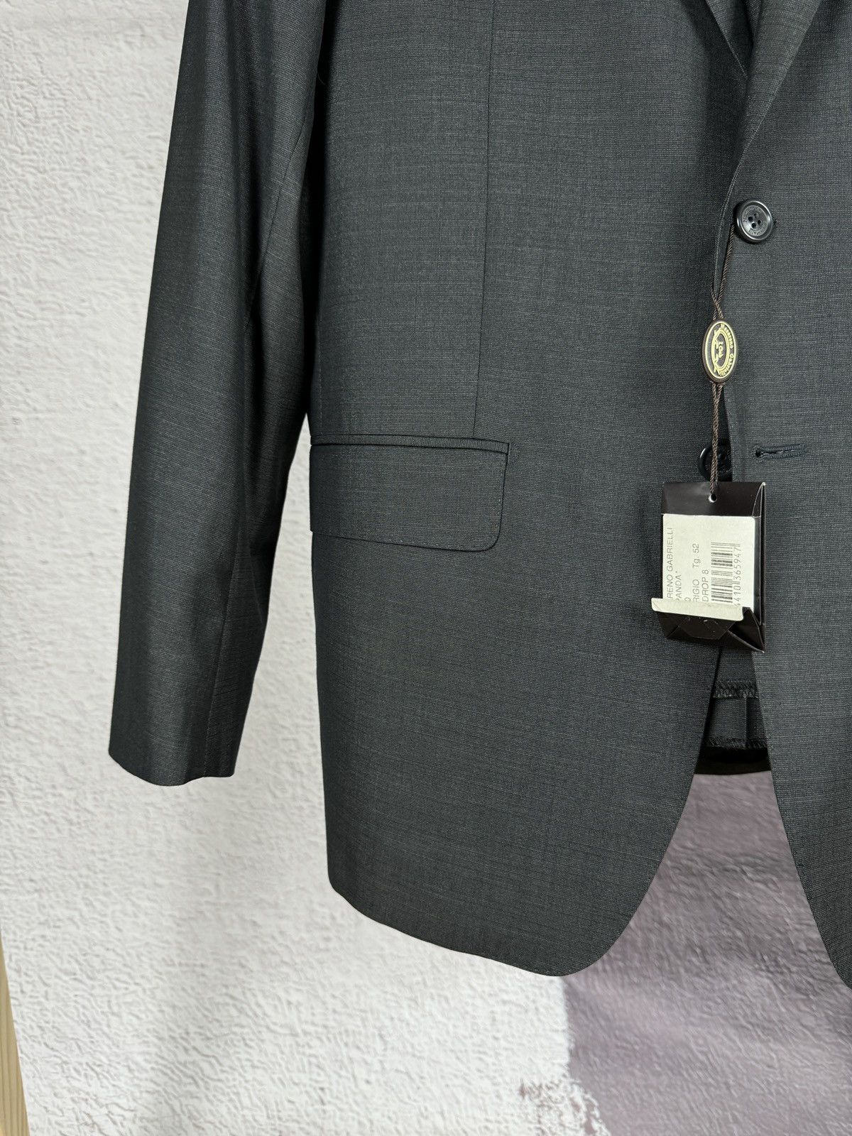 Nazareno Gabrielli BNWT Nazareno Gabrielli 2 pcs Panda grey 2 button wool suit Size 42R - 5 Thumbnail