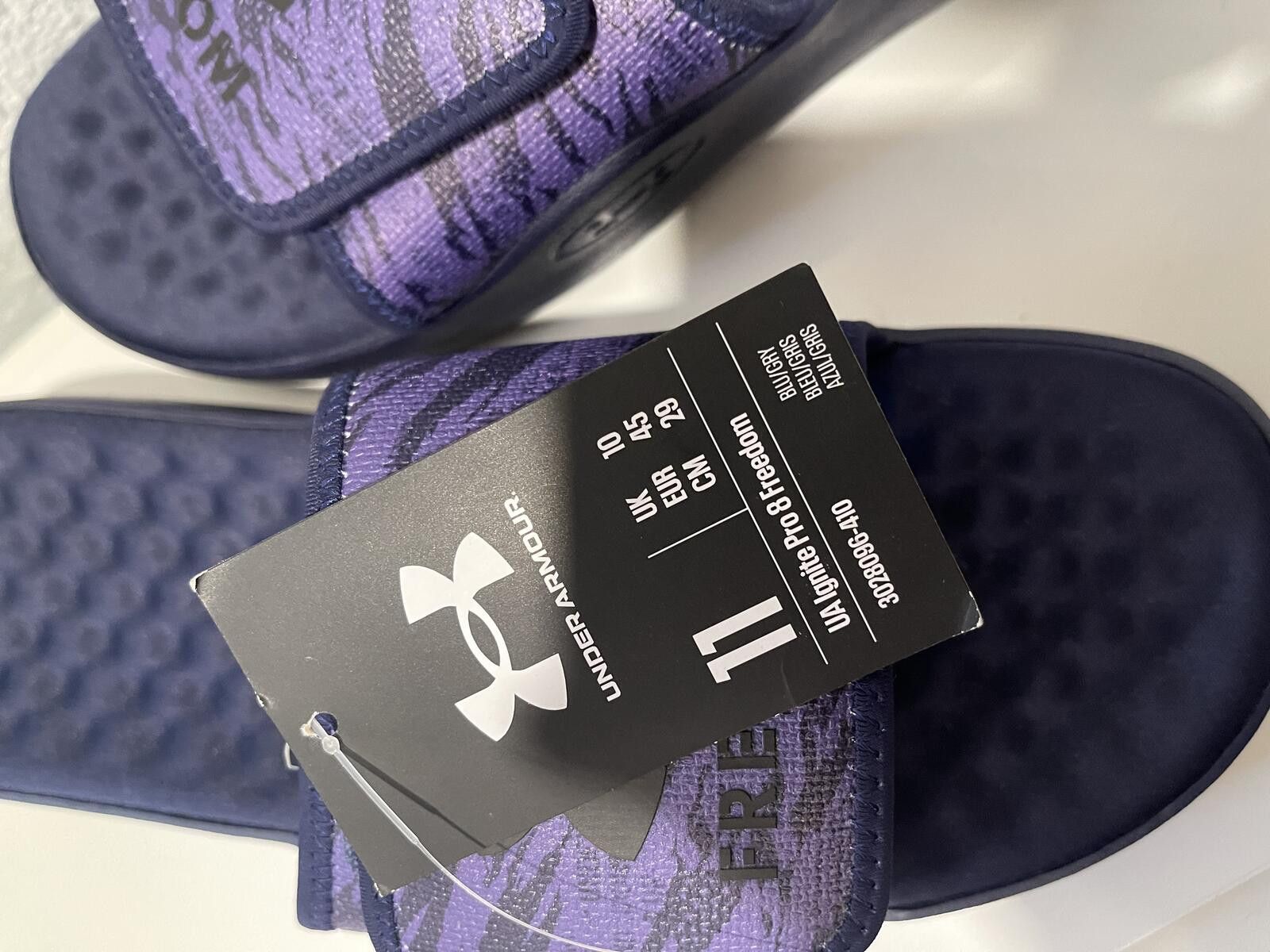 Under Armour Under Armour Ignite Pro 8 Freedom Purple Slide Sandals Size US 11 / EU 44 - 5 Thumbnail