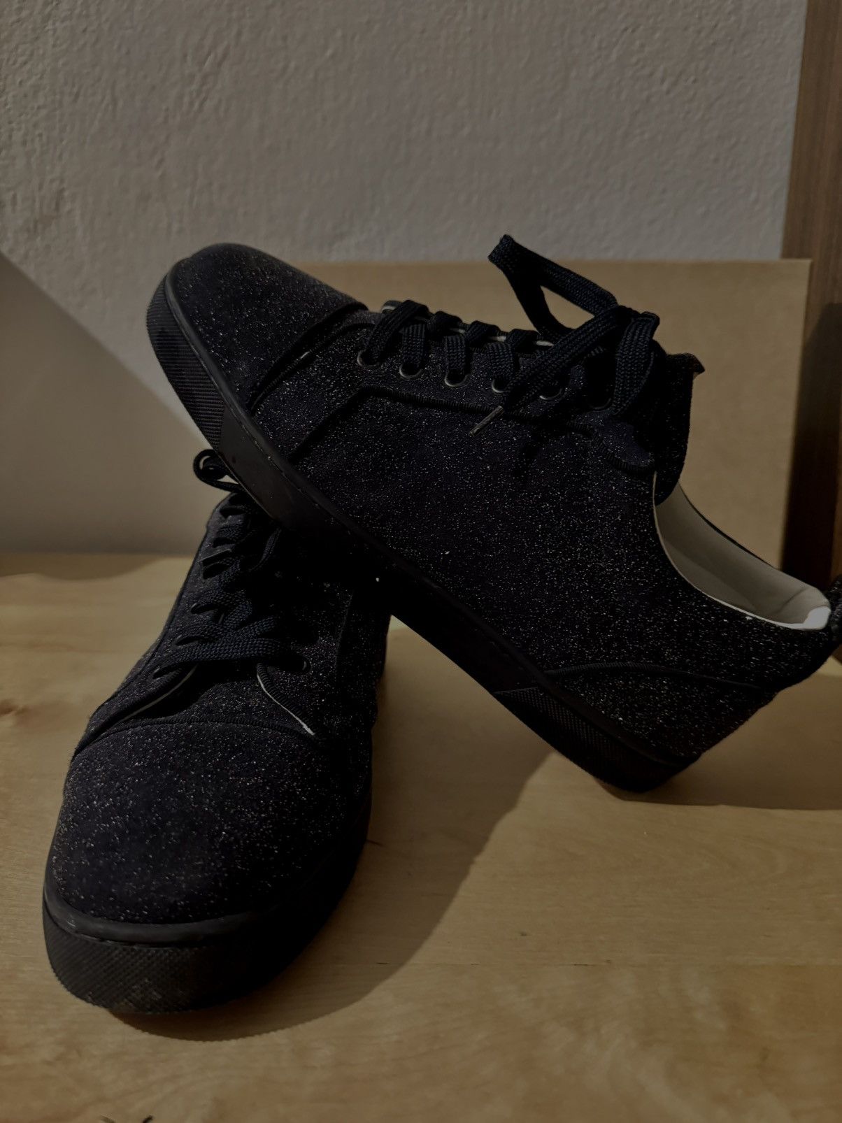 Christian Louboutin Louboutin Louis Glitter Suede Sneakers Blue Size US 8 / EU 41 - 1 Thumbnail