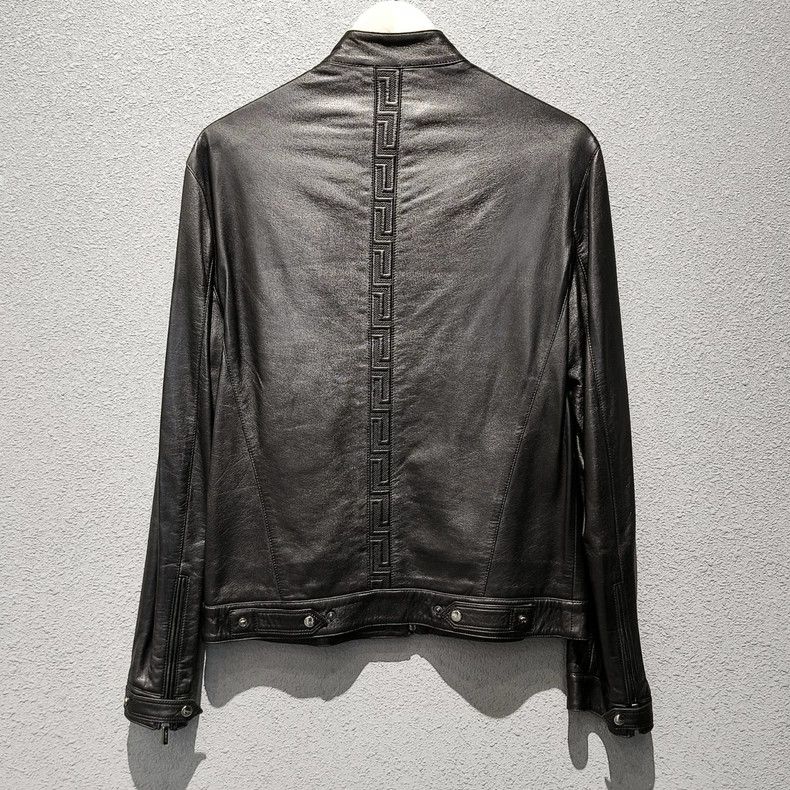 Versace Versace The main line stand-up collar leather jacket Size US M / EU 48-50 / 2 - 2 Thumbnail