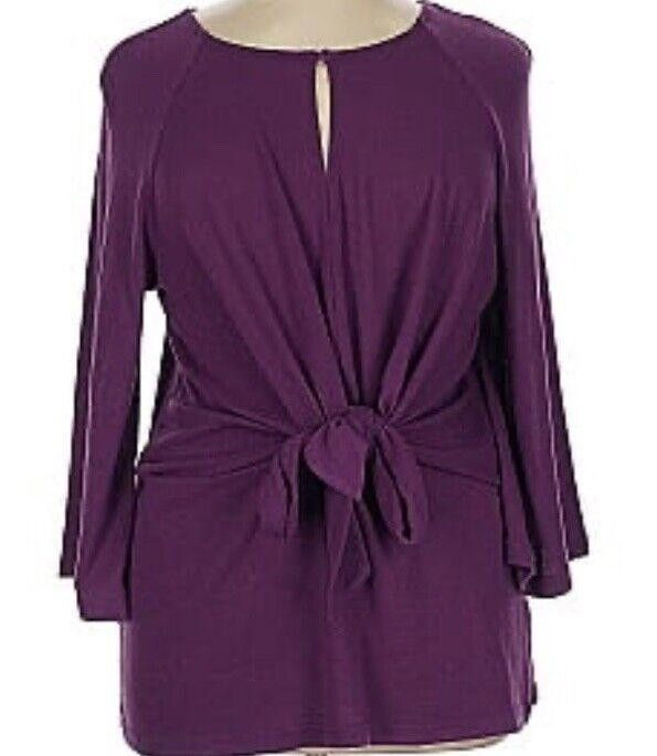 Designer suzanne betro tops 1x Purple MSRP $66 Size XL / US 12-14 / IT 48-50 - 1 Thumbnail