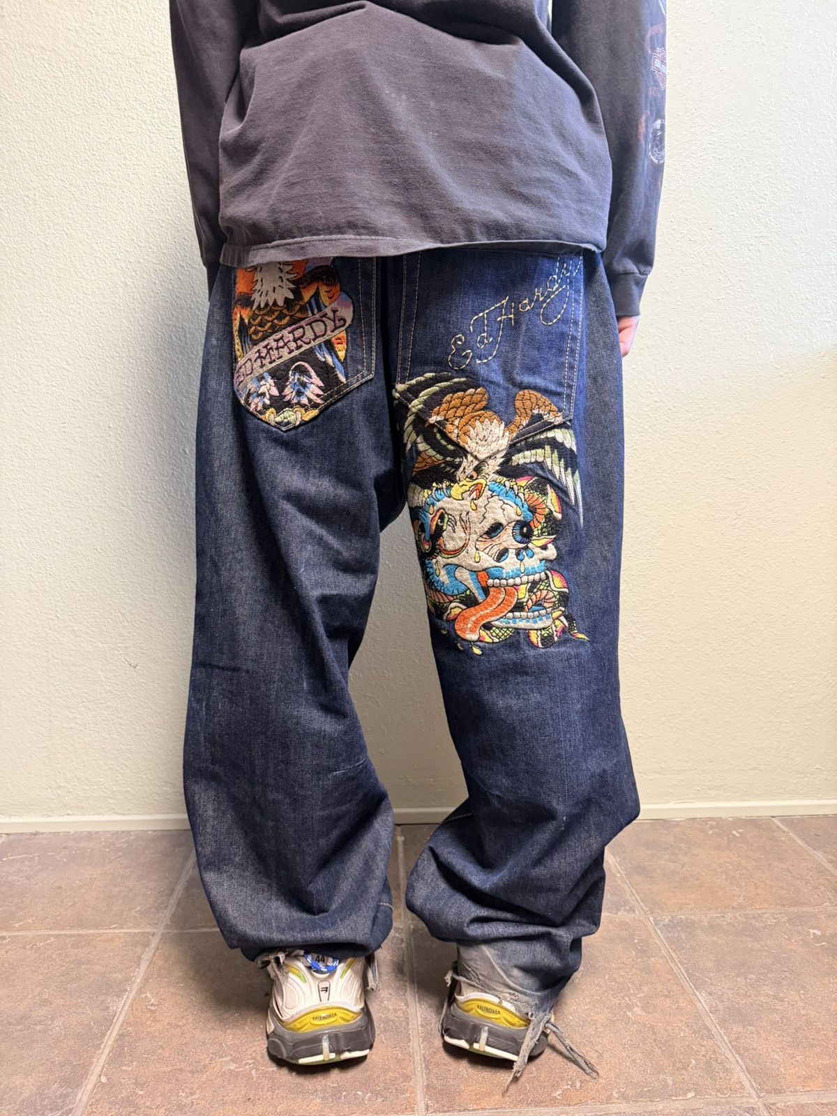 Ed Hardy Ed hardy embroidered jeans Size US 42 / EU 58 - 1 Thumbnail
