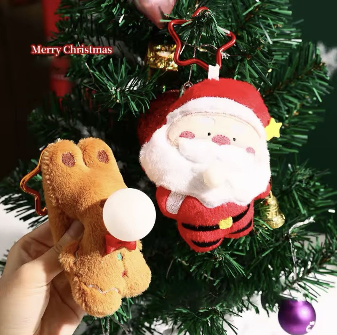 Designer Santa claus chrismas tree keyring pendant Size ONE SIZE - 3 Thumbnail