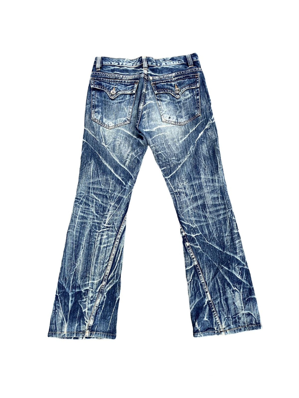 If Six Was Nine × Tornado Mart 2000s Nylaus Crew Claws Mark Design Flare Denim Size US 31 - 2 Thumbnail