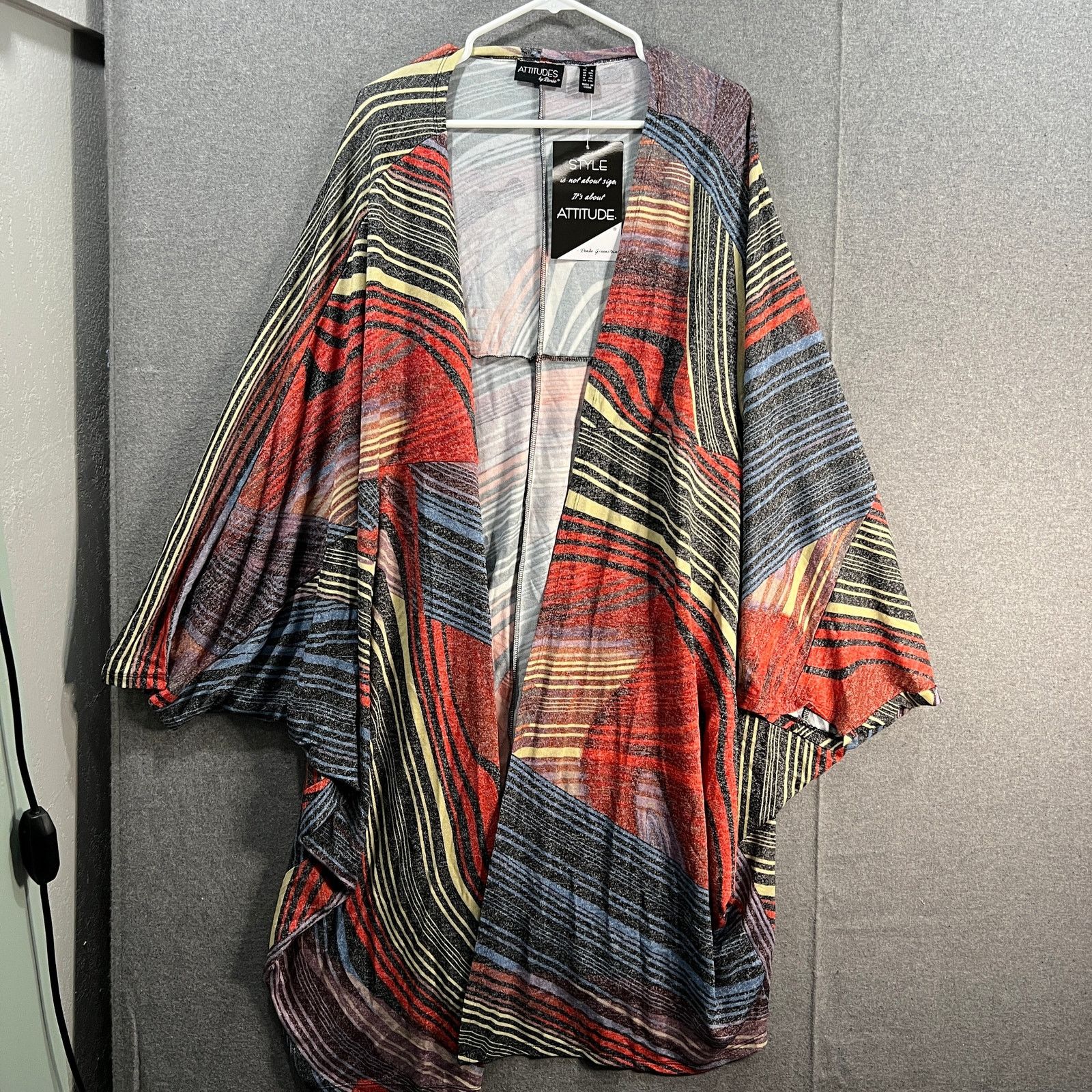 Other Attitudes by Renee Global Illusions Casknit Cocoon Cardige Size XL / US 12-14 / IT 48-50 - 1 Thumbnail
