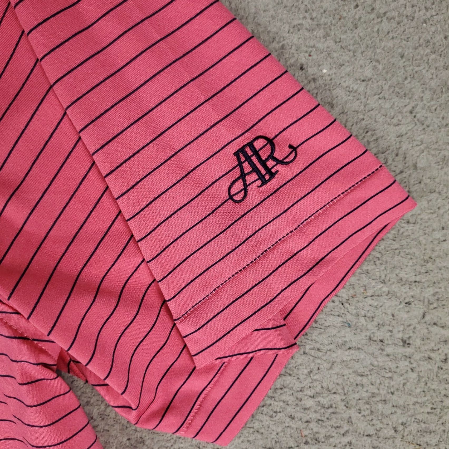 Peter Millar Peter Millar Polo Shirt Mens Size XL Pink Striped Crown Crafted Short Sleeve Size US XL / EU 56 / 4 - 3 Thumbnail