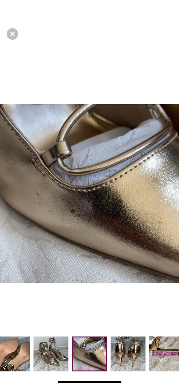 Asos ASOS watchful ghilie tie pump heels in champagne size 5 Size US 5 / IT 35 - 5 Thumbnail