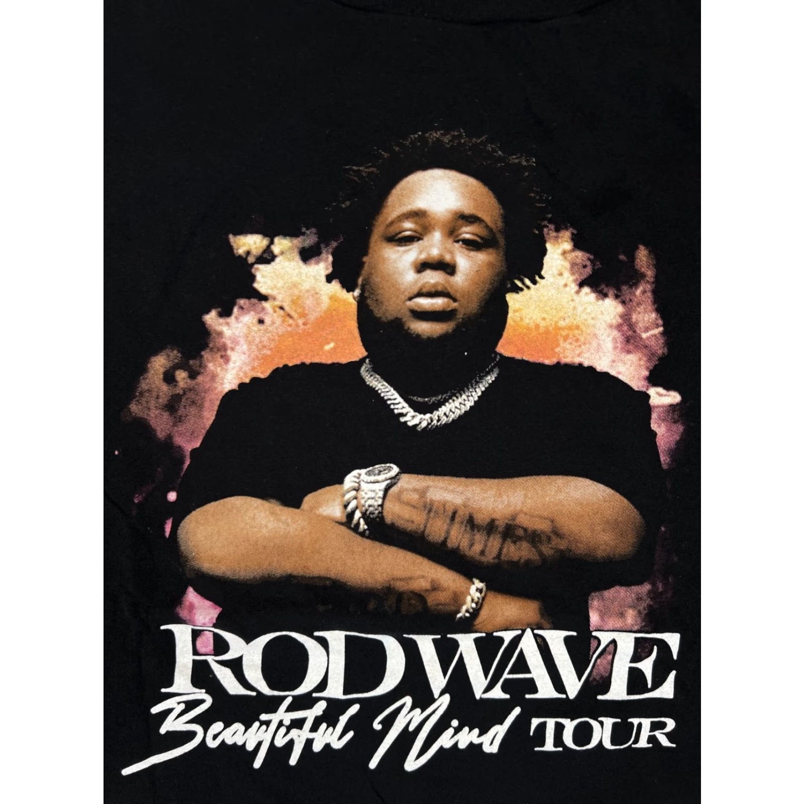 Gildan Rod Wave Beautiful Mind Tour T-Shirt Black 2XL Gildan 5000 Short Sleeve Crew Neck Men Music Shirt Size US XXL / EU 58 / 5 - 4 Thumbnail