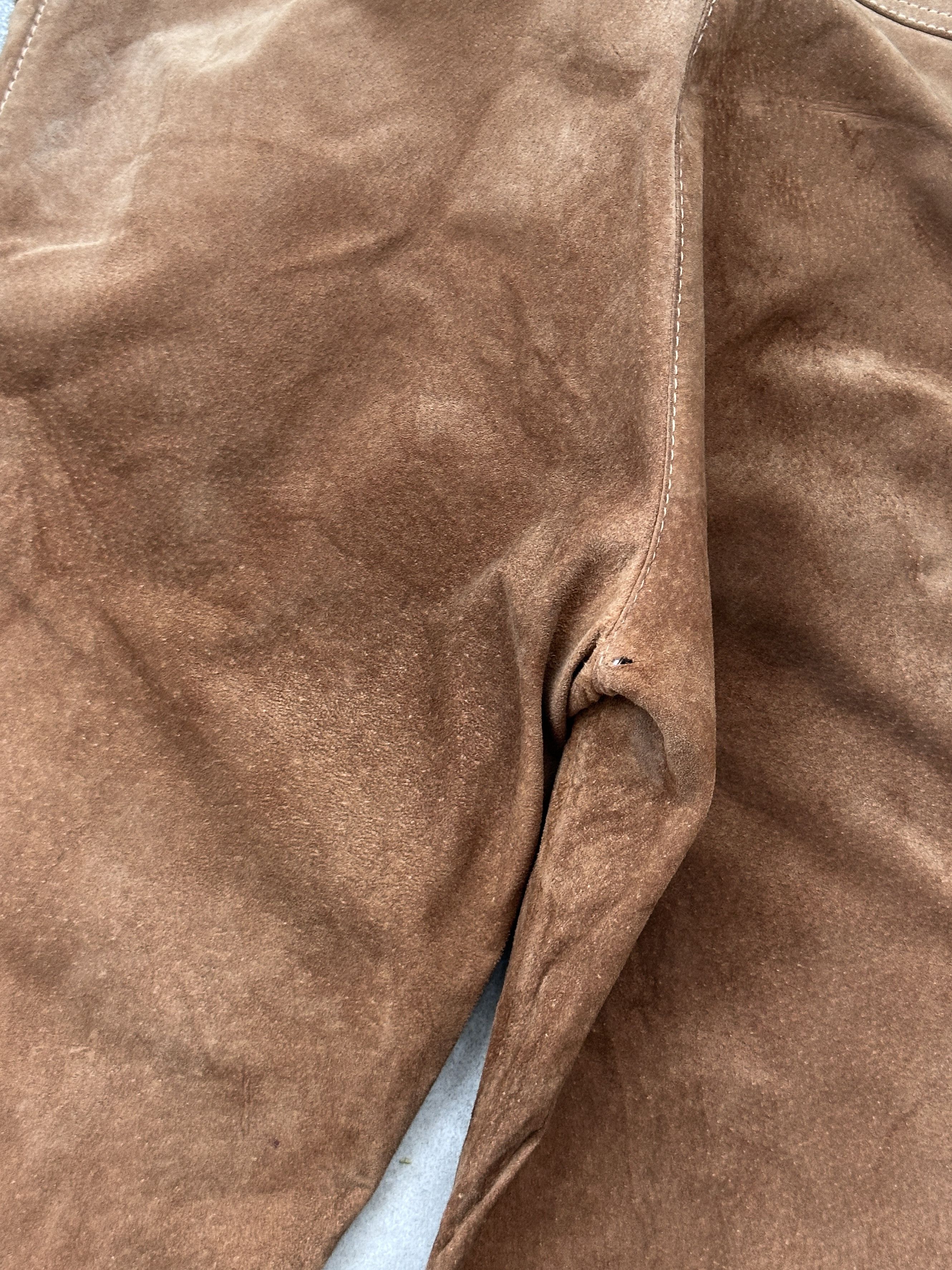 Leather Vintage Gipsy Western Flare Leather Pants Size 32" / US 10 / IT 46 - 6 Thumbnail