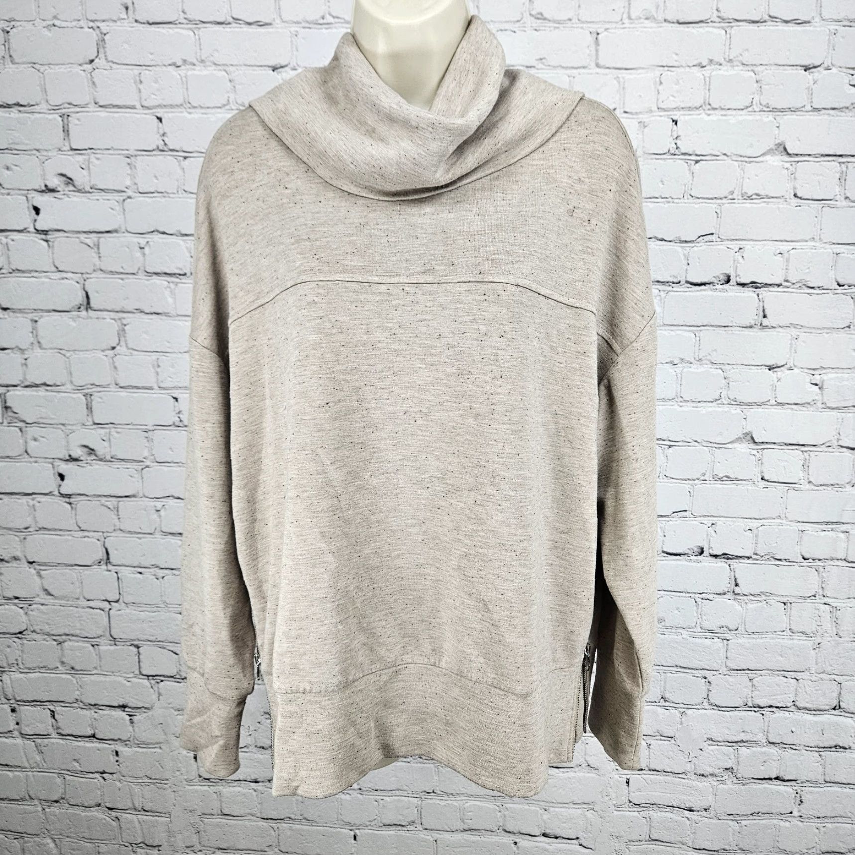 Varley Varley Sweatshirt Pullover Longline Doublesoft Priya Small S Womens Brown Size S / US 4 / IT 40 - 2 Thumbnail