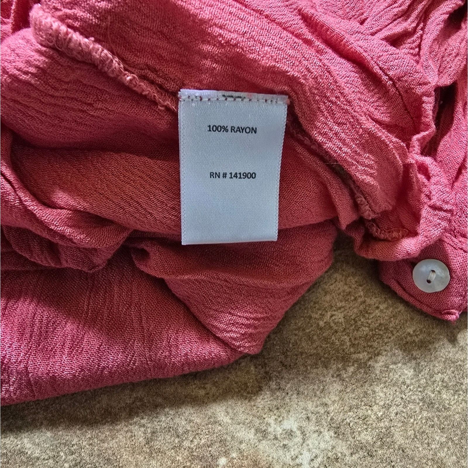Other Dark Pink Detailed Long Sleeve Blouse Size ONE SIZE - 4 Thumbnail