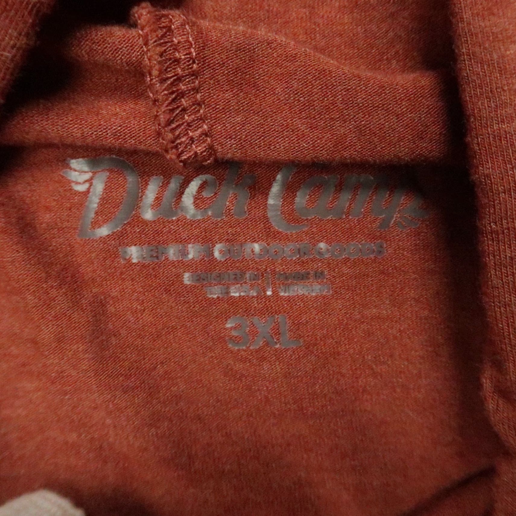 Vintage Duck Camp Hoodie Mens 3XL Orange Pullover Lightweight Performance Bamboo Size US XXL / EU 58 / 5 - 3 Thumbnail