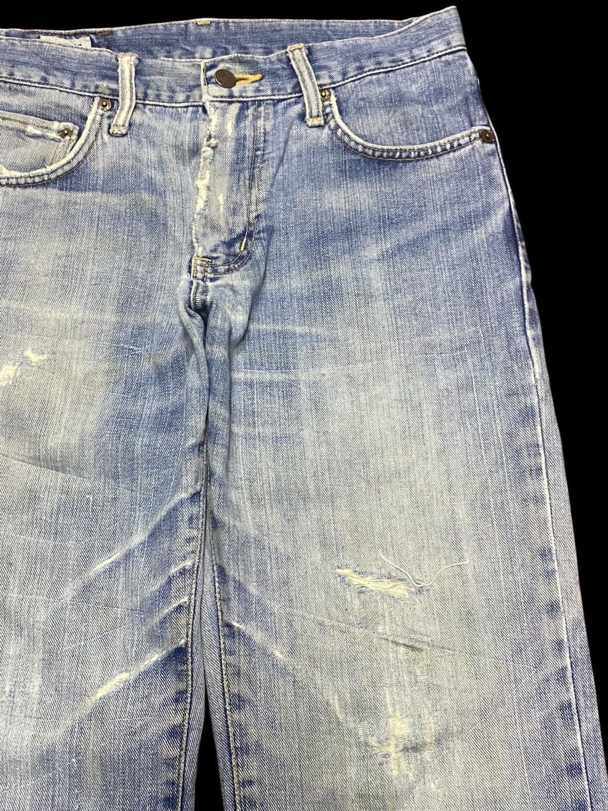 Junya Watanabe Vintage Edwin Patched Faded Wash Distressed Jeans Size US 30 / EU 46 - 8 Thumbnail