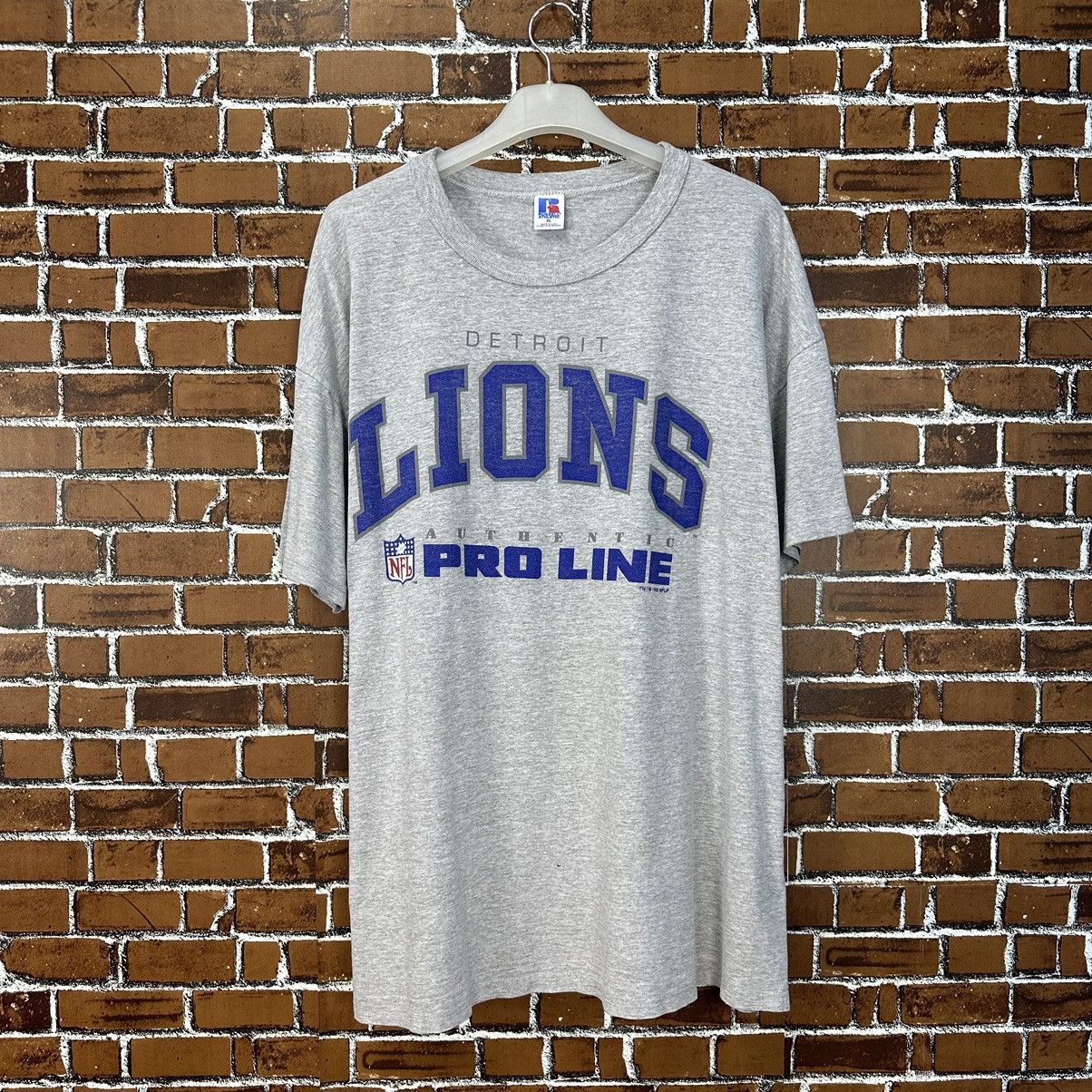 Vintage 80s Russell Detroit Lions Made In Usa TShirt A835