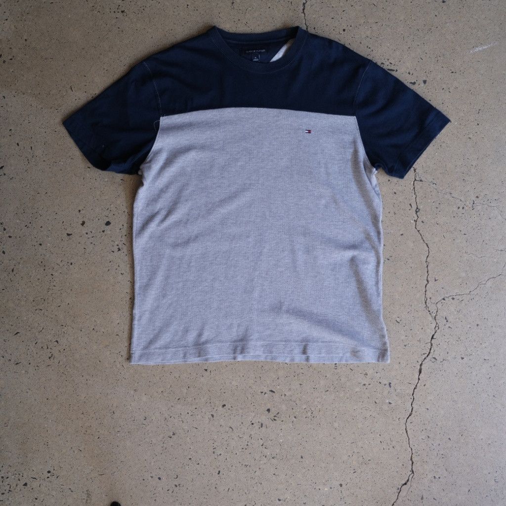 Tommy Hilfiger Tommy Hilfiger Color-Block T-Shirt Gray Navy - Size M Size US M / EU 48-50 / 2 - 1 Thumbnail