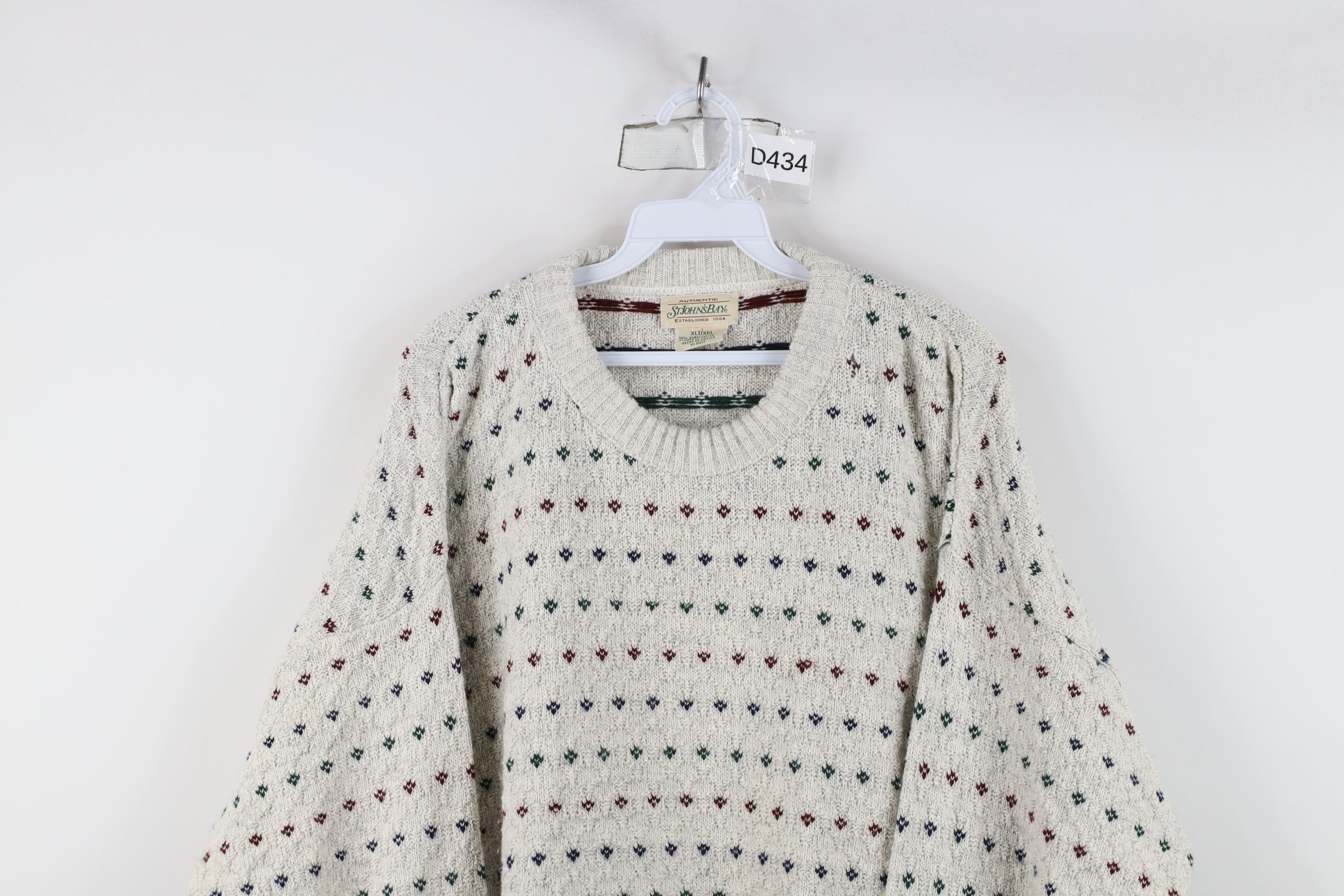 Vintage Vintage 90s Streetwear Rainbow Textured Knit Dad Sweater Size US XL / EU 56 / 4 - 2 Thumbnail