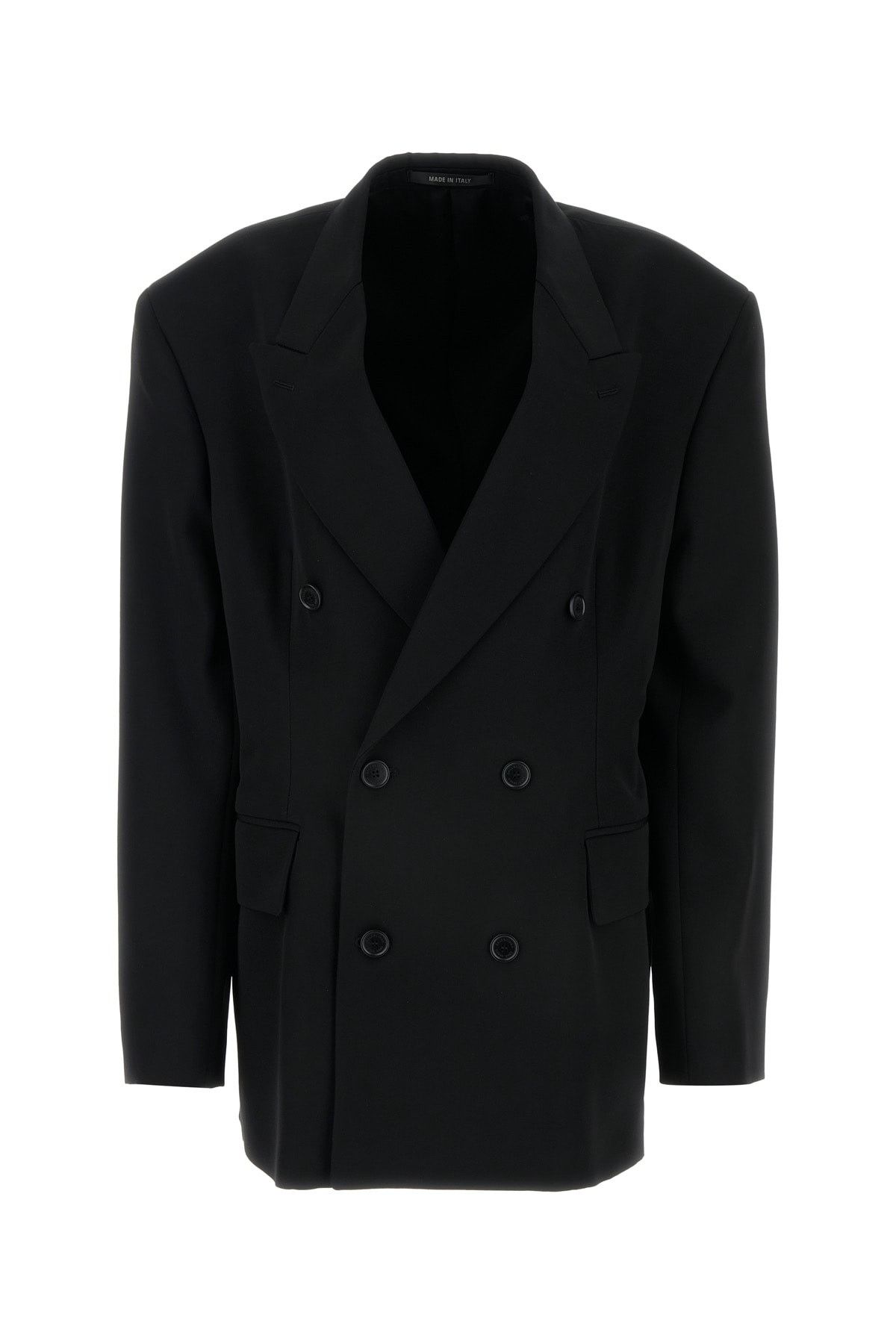 Balenciaga Black Barathea Oversize Cinched Blazer Size S / US 4 / IT 40 - 1 Thumbnail
