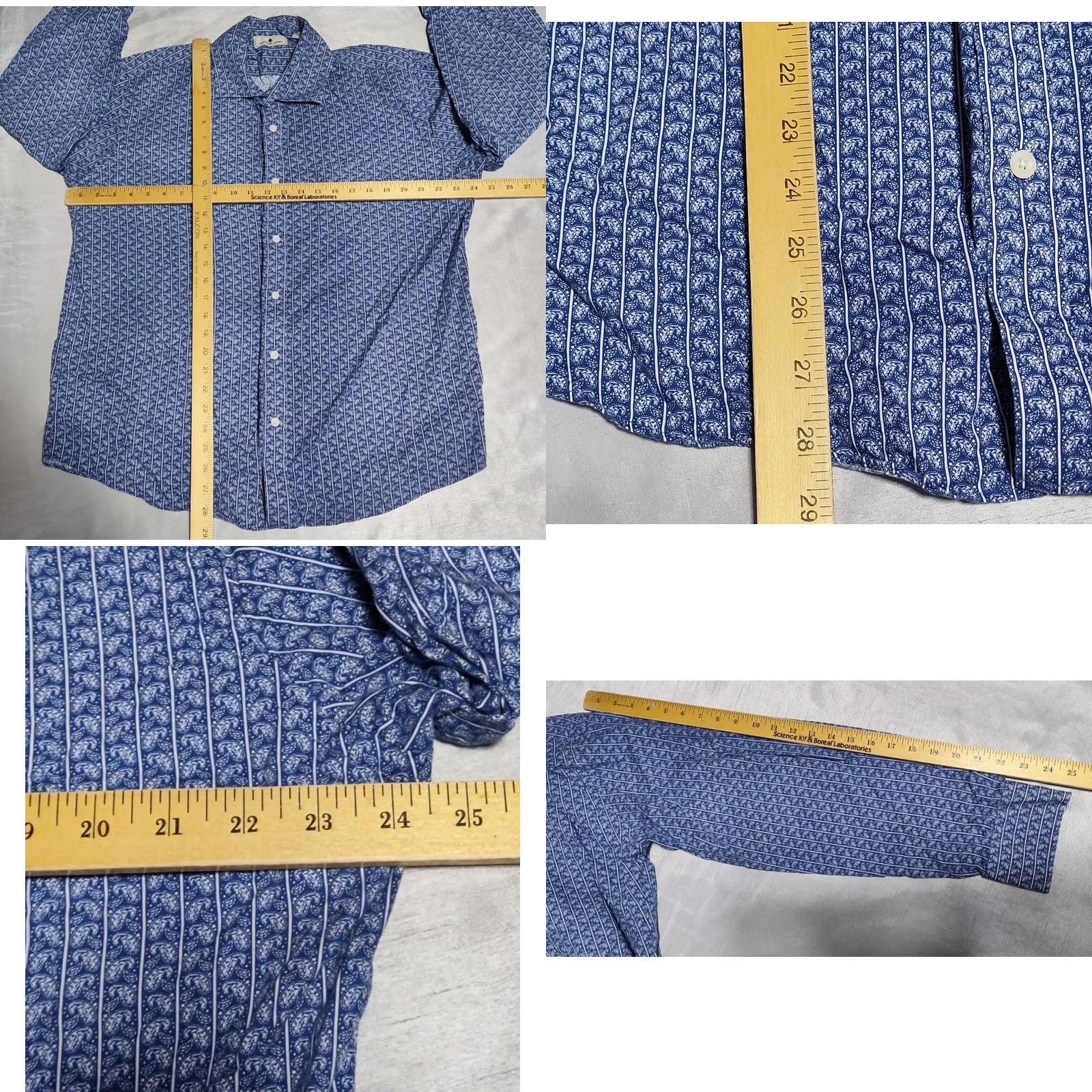 Vintage SOUTHERN PINES PAISLEY AOP Men XL Blue Cotton Button Shirt Size US XL / EU 56 / 4 - 8 Thumbnail
